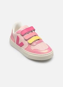 Baskets basses Small V-10 Velcro garçon blanc