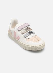 Baskets basses Small V-10 Velcro garçon blanc