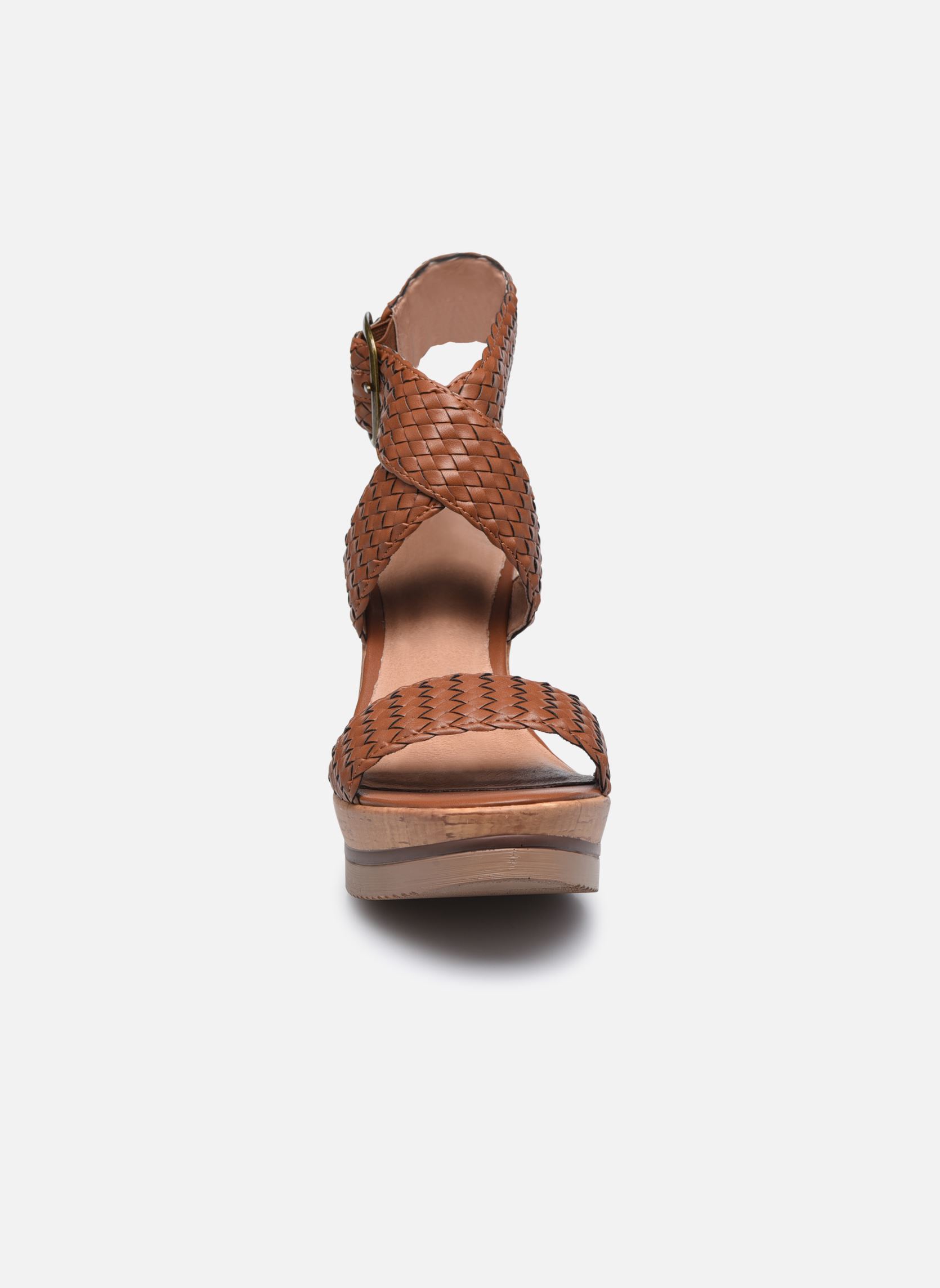 Sandales compensées et plateformes JANE femme marron Chattawak Sandales compensées et plateformes JANE femme marron TAN_