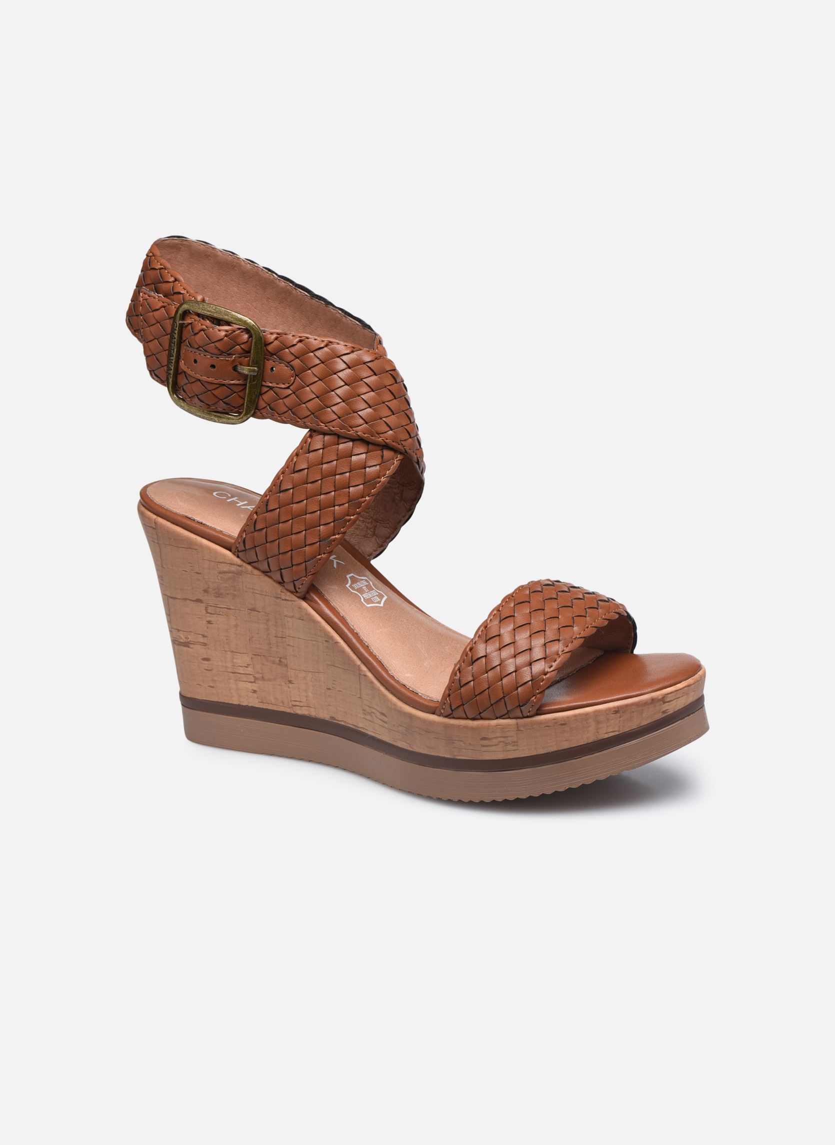 Sandales compensées et plateformes JANE femme marron Chattawak Sandales compensées et plateformes JANE femme marron TAN_