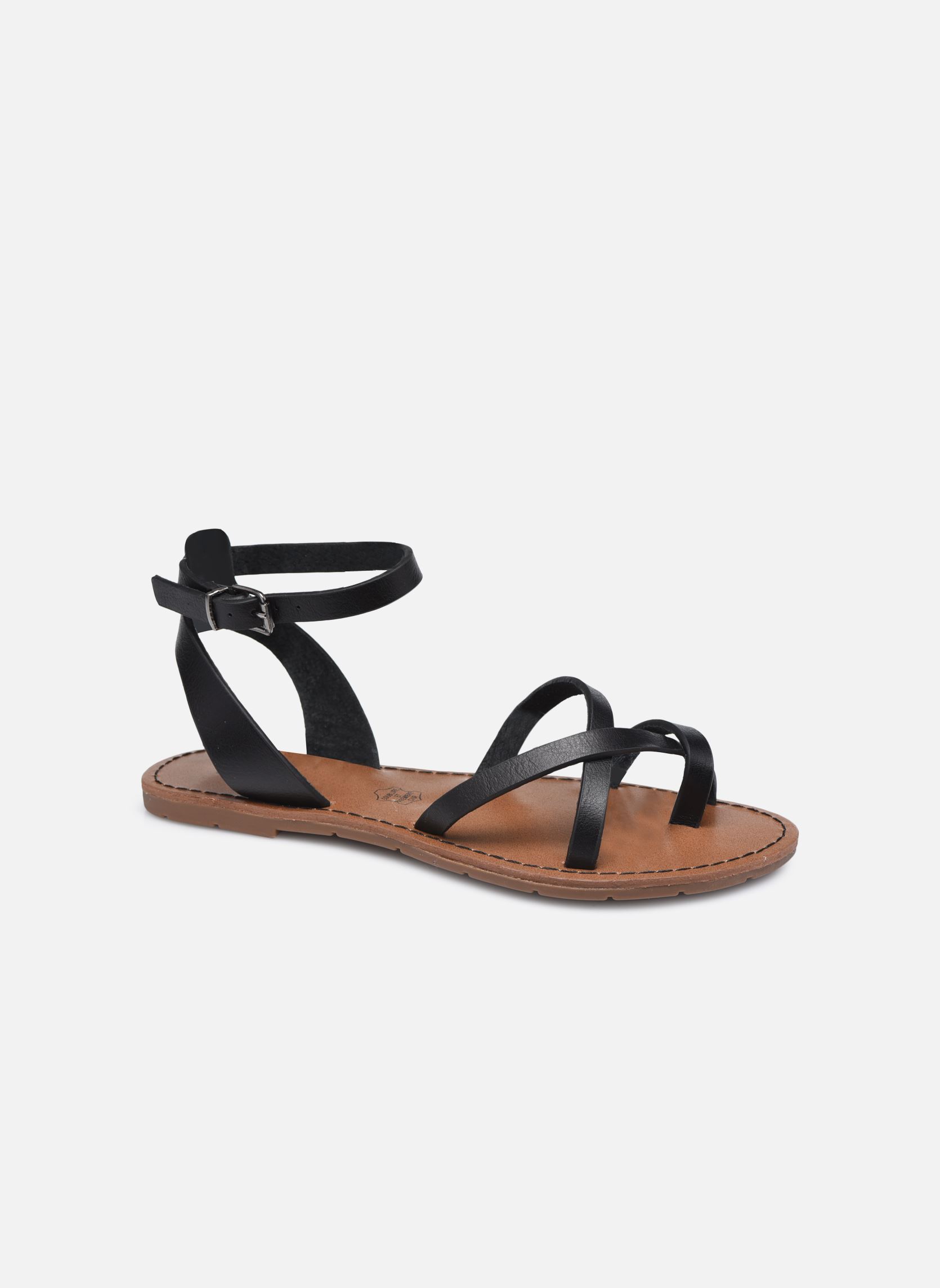 Sandali Con Tacco CHATTAWAK 11claudianoir37 - Nero, Taglia 37, Fibbia Originale E Soletta In Pelle