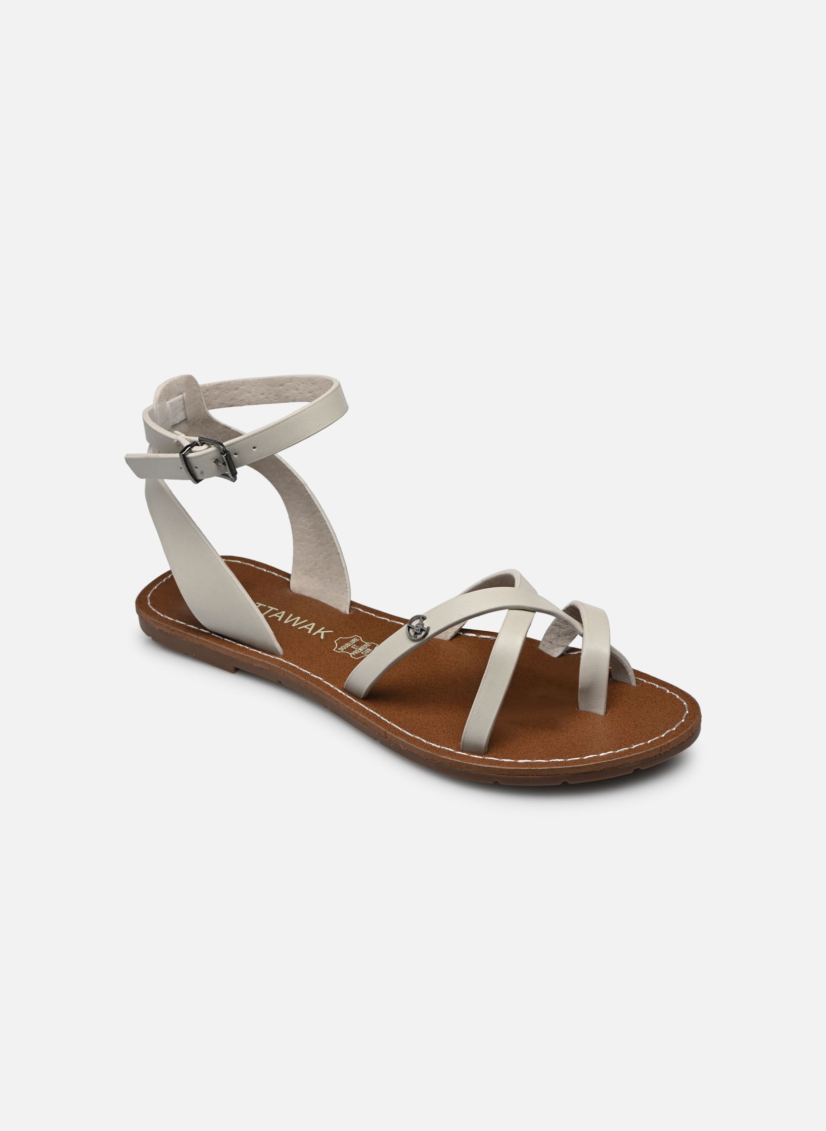 Sandalen PERLA dames grijs Chattawak Sandalen PERLA dames grijs ivoire