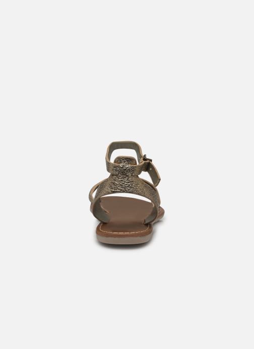 Sandales et nu-pieds Chattawak PERLA Or et bronze vue droite