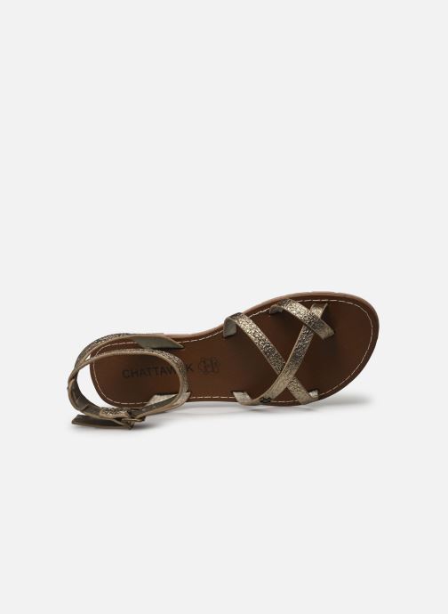 Sandales et nu-pieds Chattawak PERLA Or et bronze vue gauche