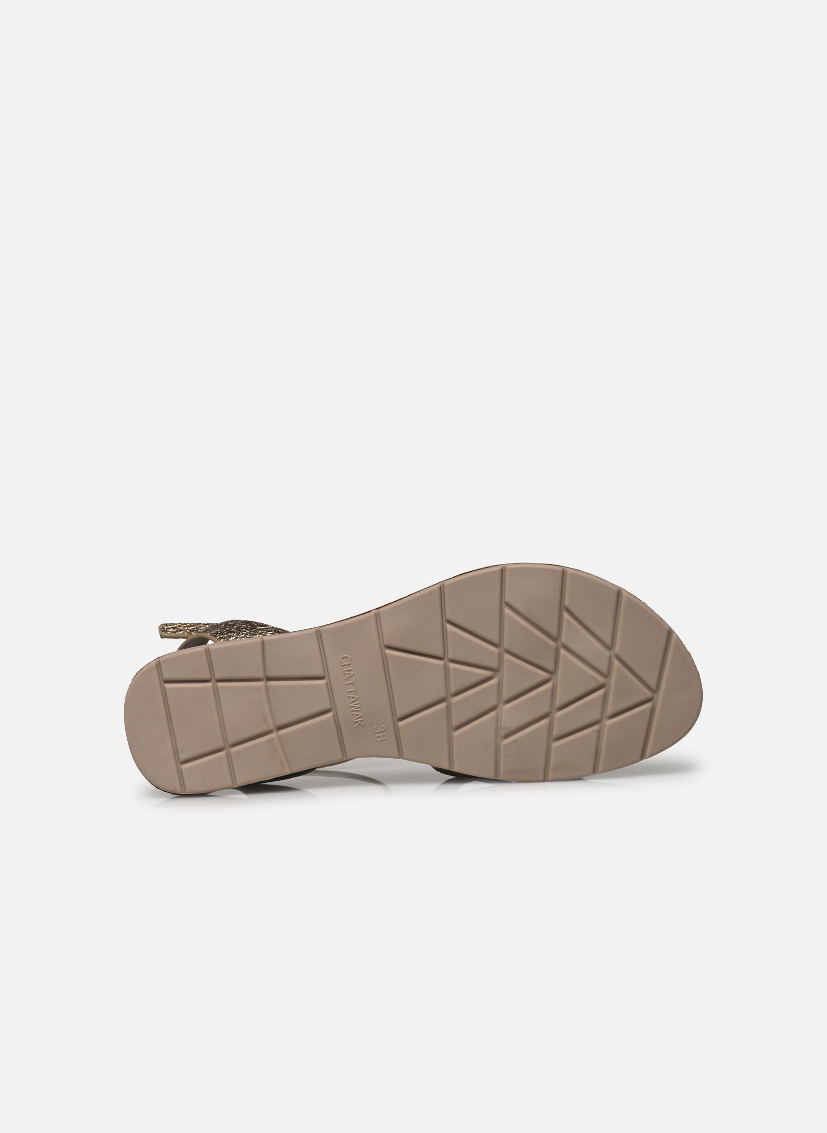 Sandales et nu-pieds Chattawak PERLA Or et bronze vue haut