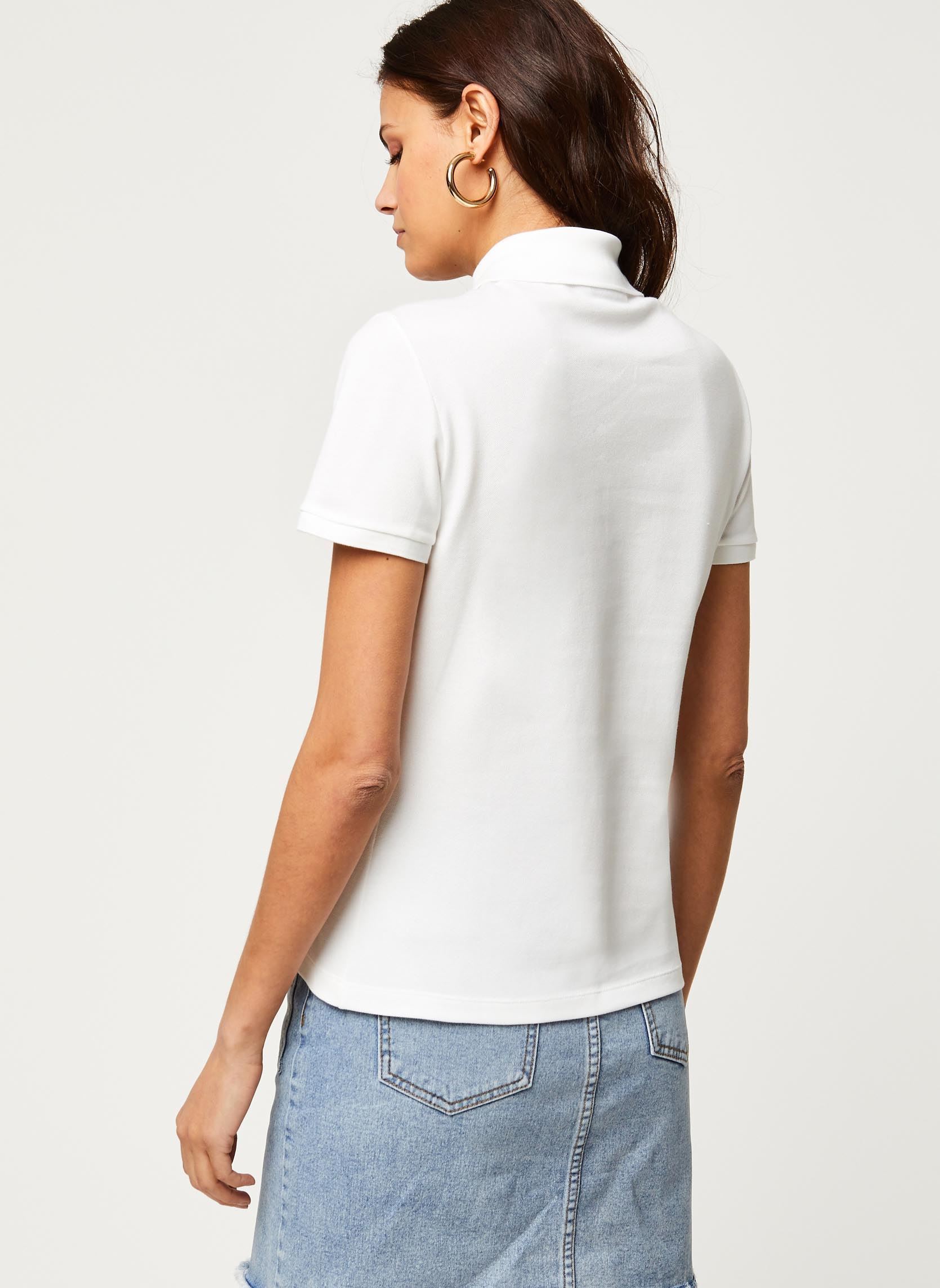 Polo's Polo Lacoste slim fit W dames wit Lacoste Polo's Polo Lacoste slim fit W dames wit BLANC