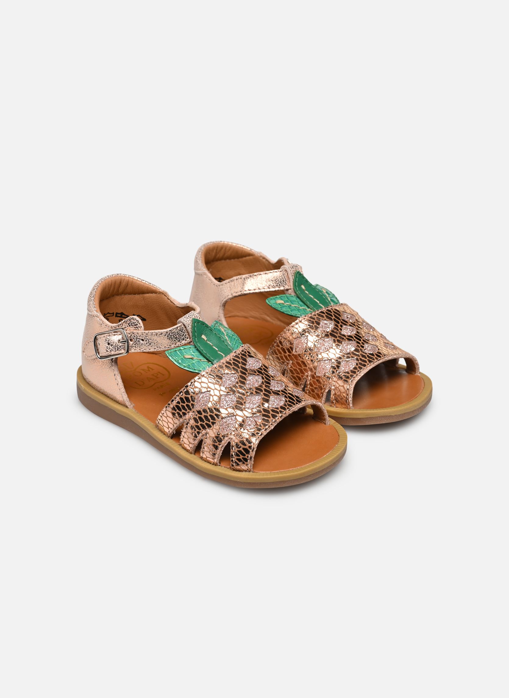 Sandalen Poppy Ananas mädchen beige Pom d Api Sandalen Poppy Ananas mädchen beige NUDE
