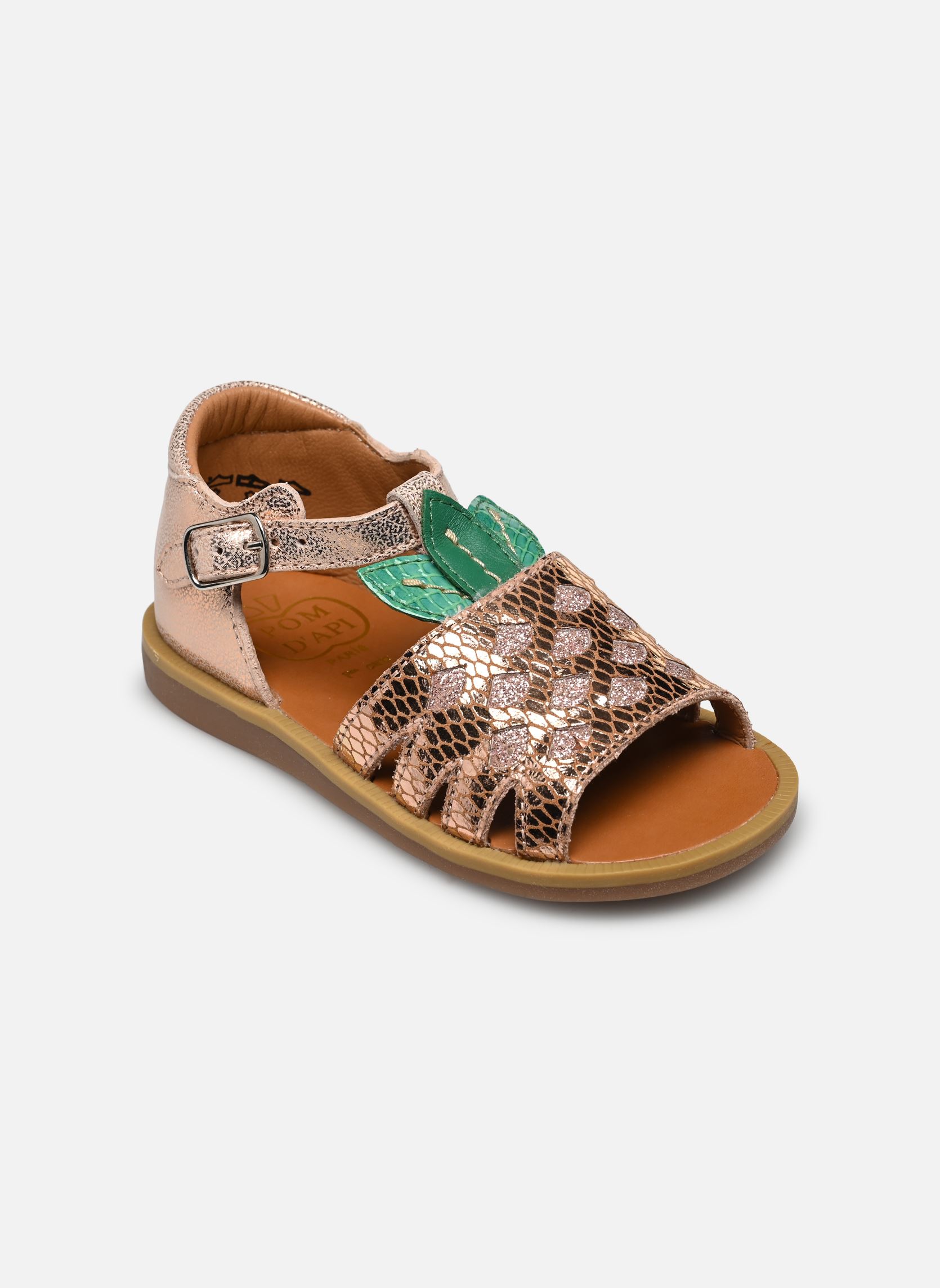 Sandalen Poppy Ananas mädchen beige Pom d Api Sandalen Poppy Ananas mädchen beige NUDE