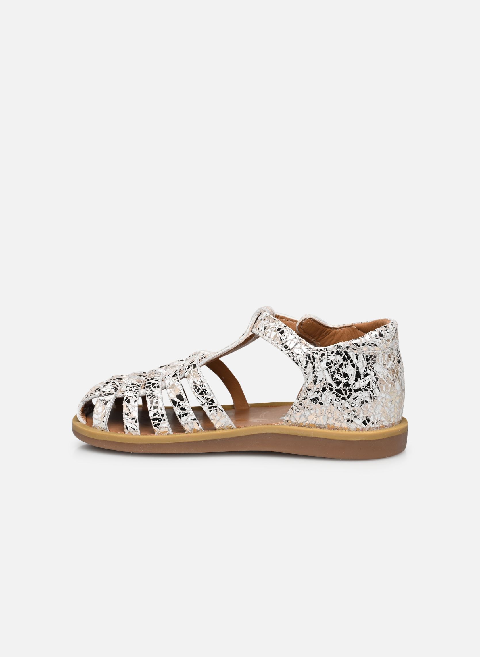 Sandalen Poppy Pitti mädchen silber Pom d Api Sandalen Poppy Pitti mädchen silber BLANC