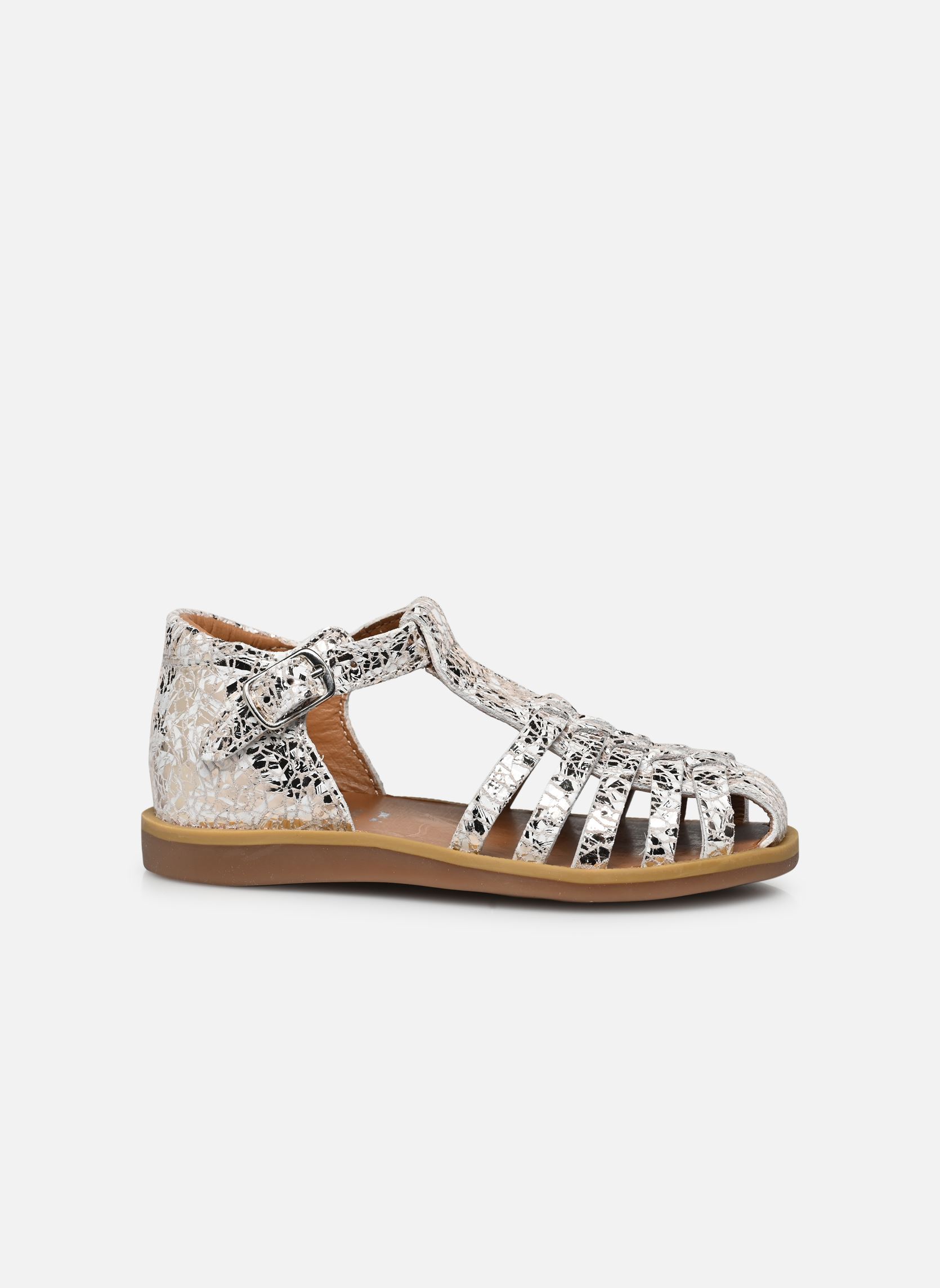 Sandalen Poppy Pitti mädchen silber Pom d Api Sandalen Poppy Pitti mädchen silber BLANC