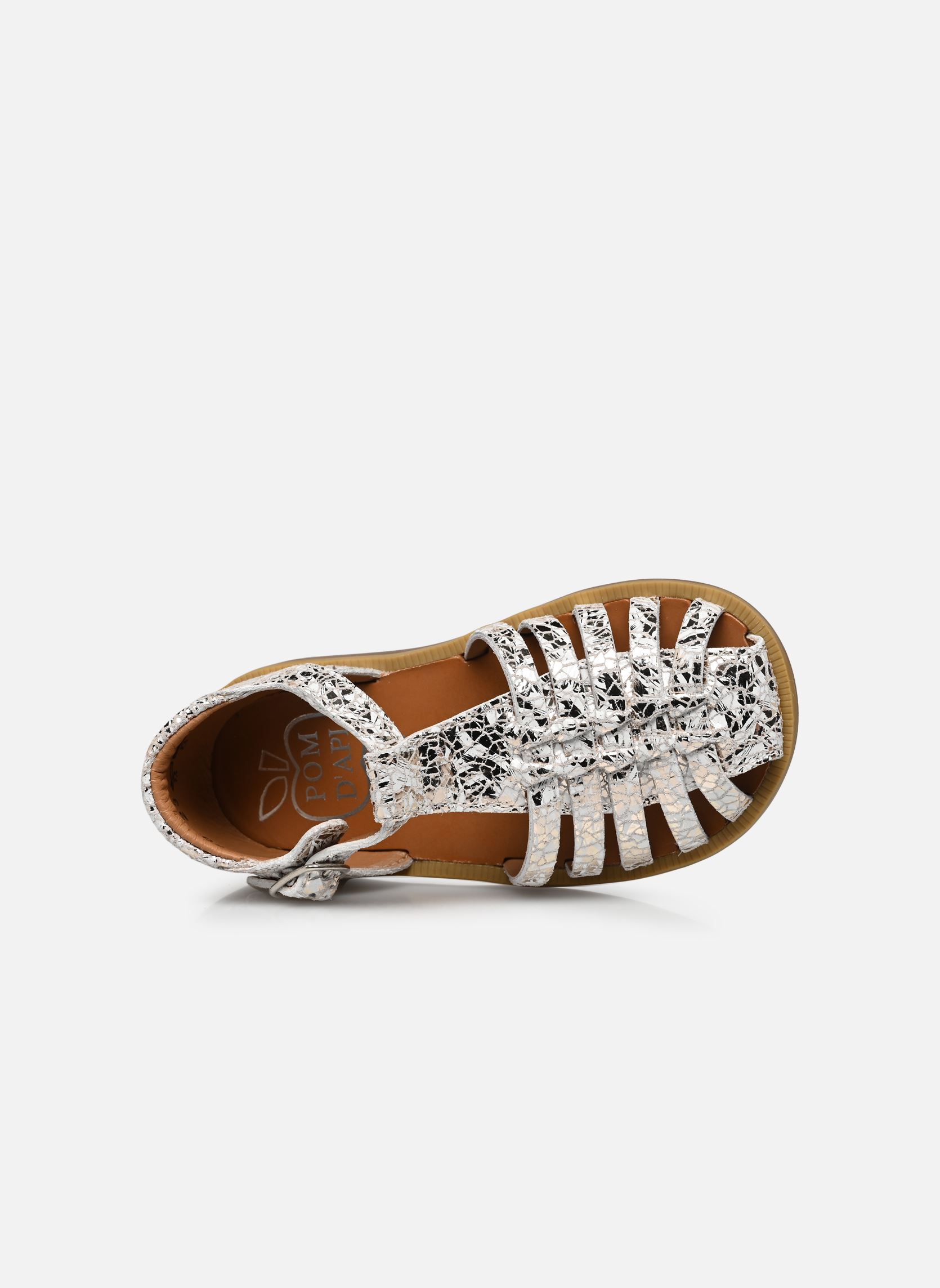 Sandalen Poppy Pitti mädchen silber Pom d Api Sandalen Poppy Pitti mädchen silber BLANC