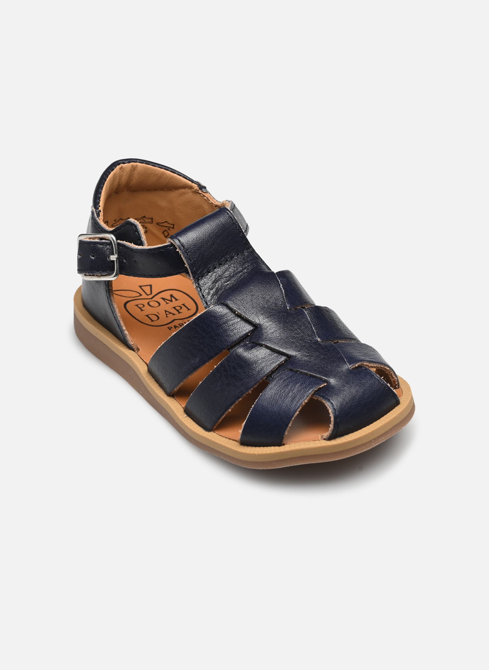 Sandales Poppy Daddy garçon bleu Pom d Api Sandales Poppy Daddy garçon bleu NAVY