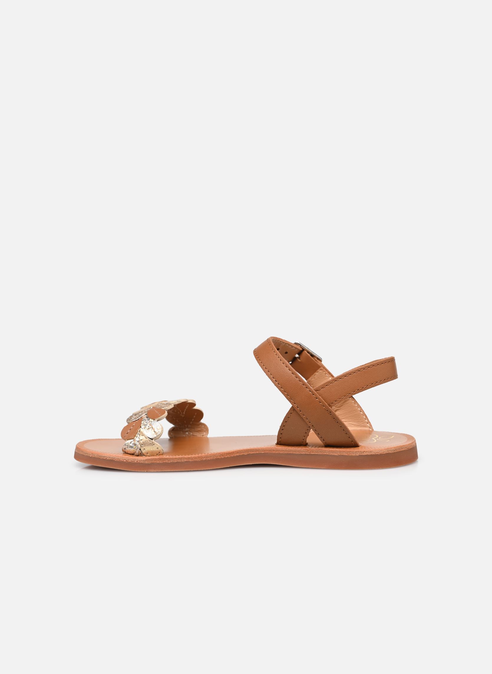 Sandales Plagette Ferns fille marron Pom d Api Sandales Plagette Ferns fille marron CAMEL