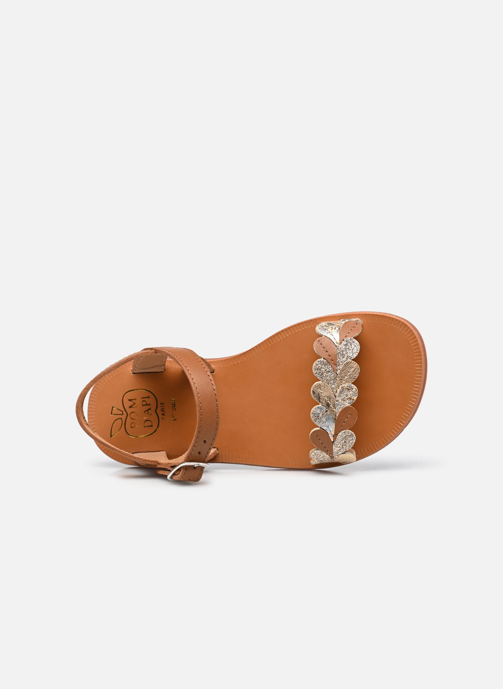Sandales Plagette Ferns fille marron Pom d Api Sandales Plagette Ferns fille marron CAMEL