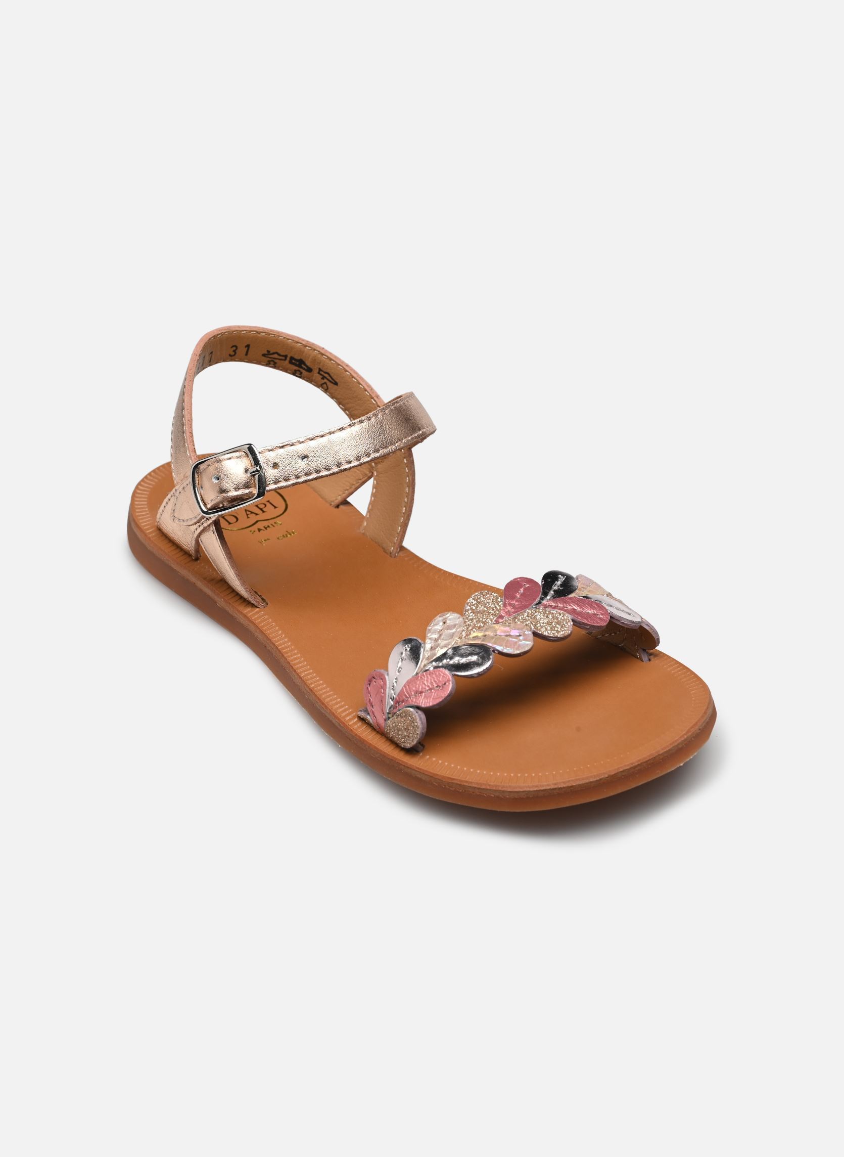 Sandales Plagette Ferns fille rose Pom d Api Sandales Plagette Ferns fille rose CUIVRE
