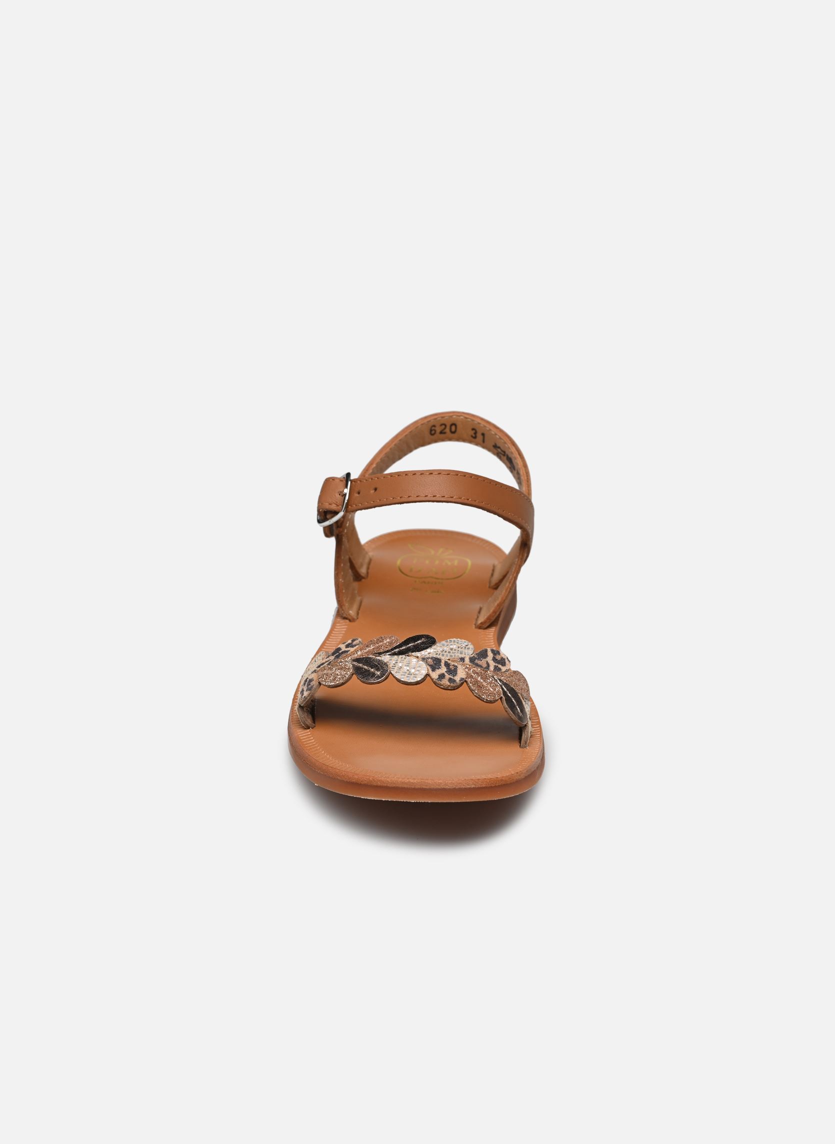 Sandalen Plagette Ferns mädchen braun Pom d Api Sandalen Plagette Ferns mädchen braun CAMEL 2