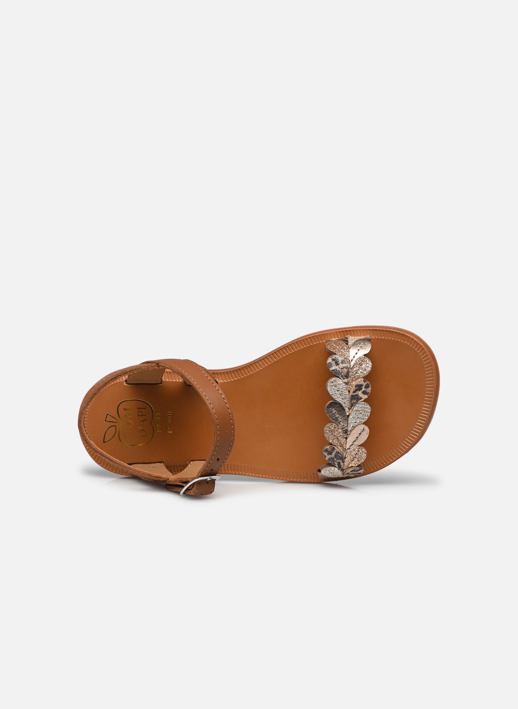 Sandalen Plagette Ferns mädchen braun Pom d Api Sandalen Plagette Ferns mädchen braun CAMEL 2
