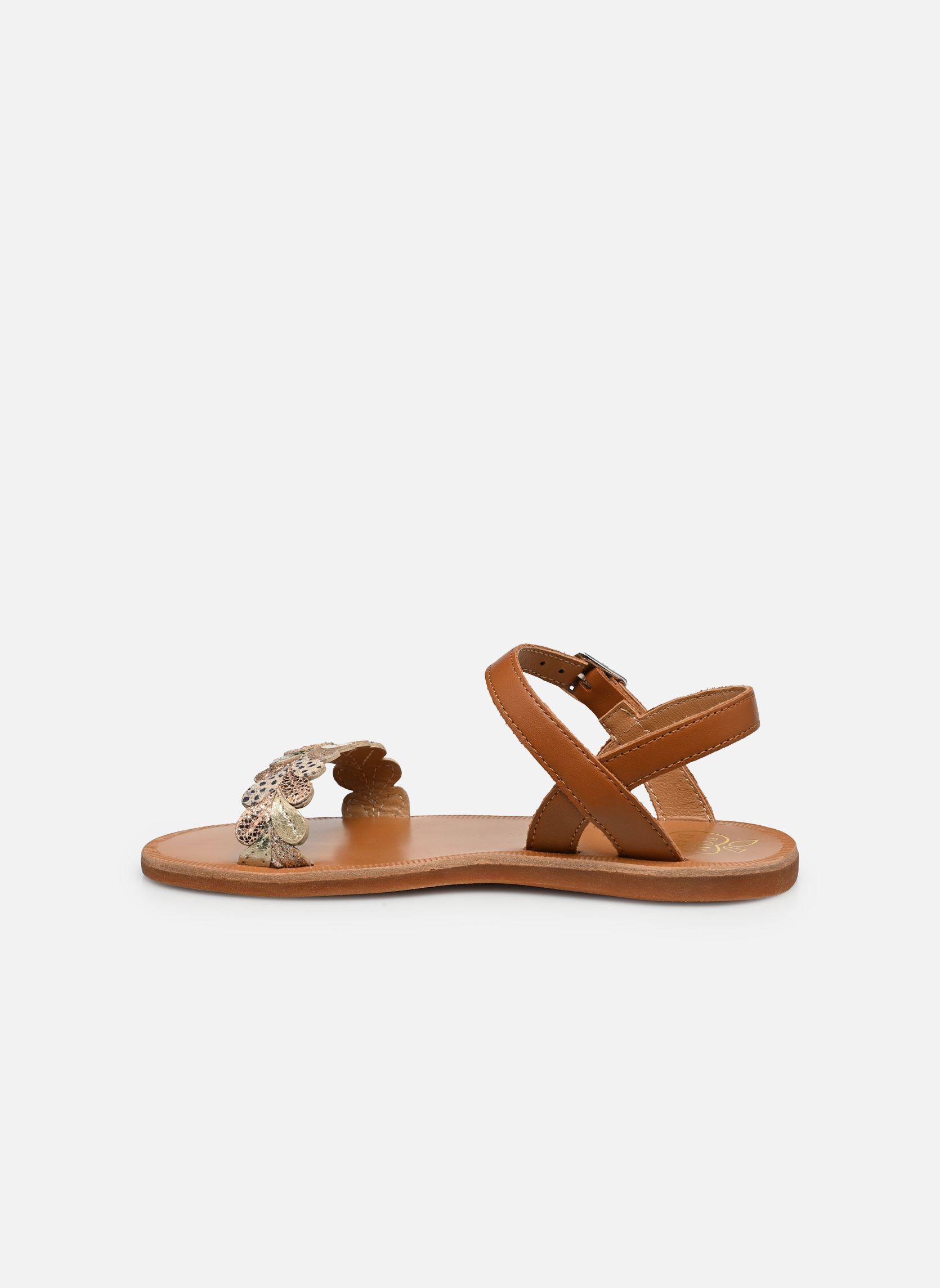 Sandalen Plagette Ferns mädchen braun Pom d Api Sandalen Plagette Ferns mädchen braun CUERO