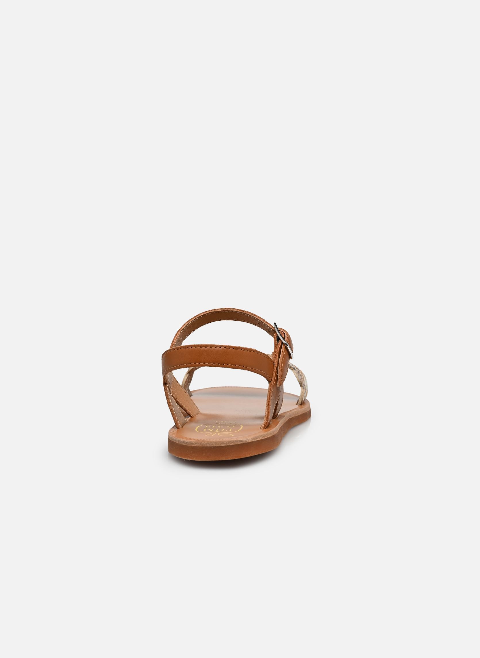 Sandalen Plagette Ferns mädchen braun Pom d Api Sandalen Plagette Ferns mädchen braun CUERO