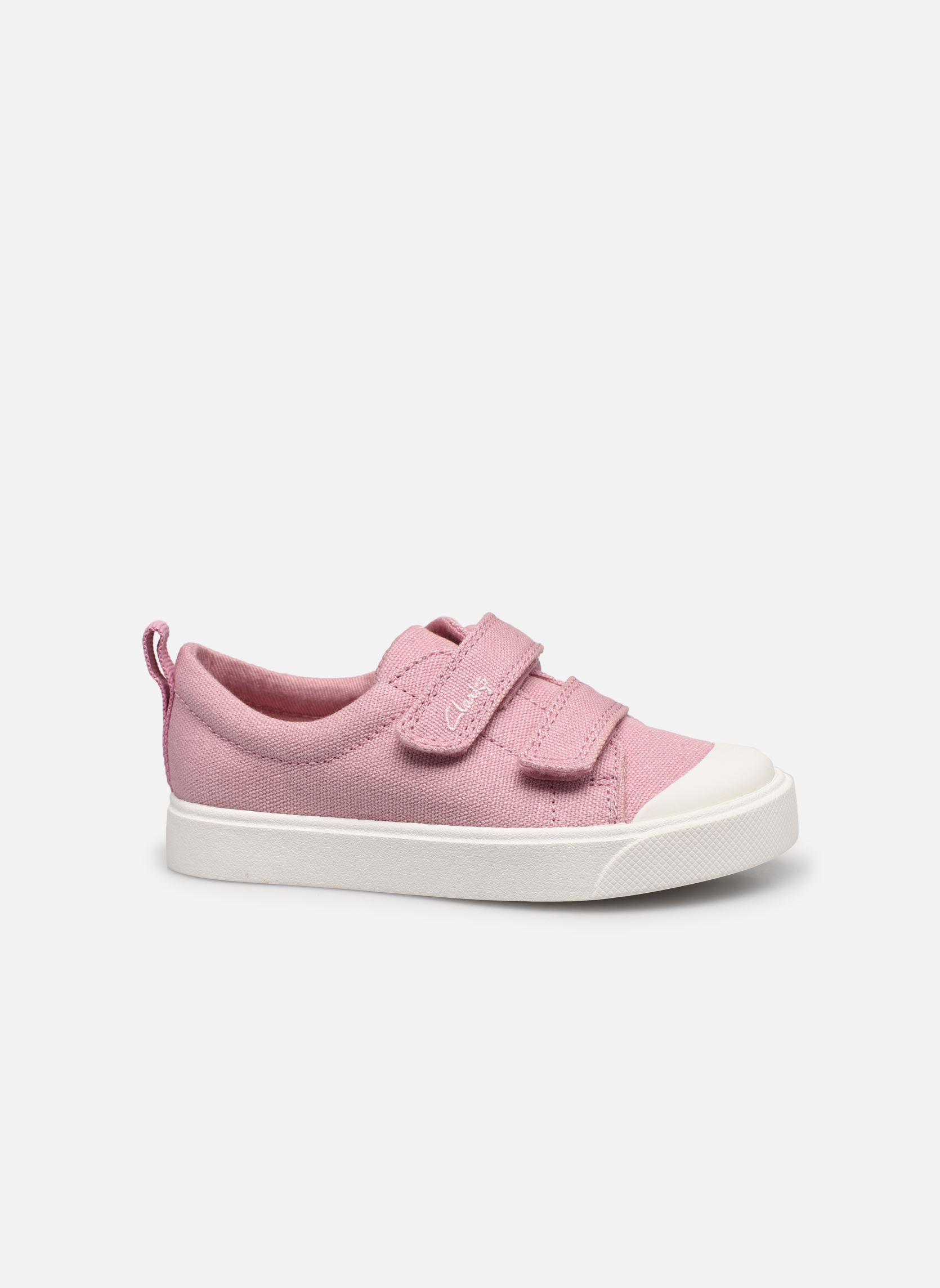 Baskets basses City bright T fille rose Clarks Baskets basses City bright T fille rose PINK CANVAS