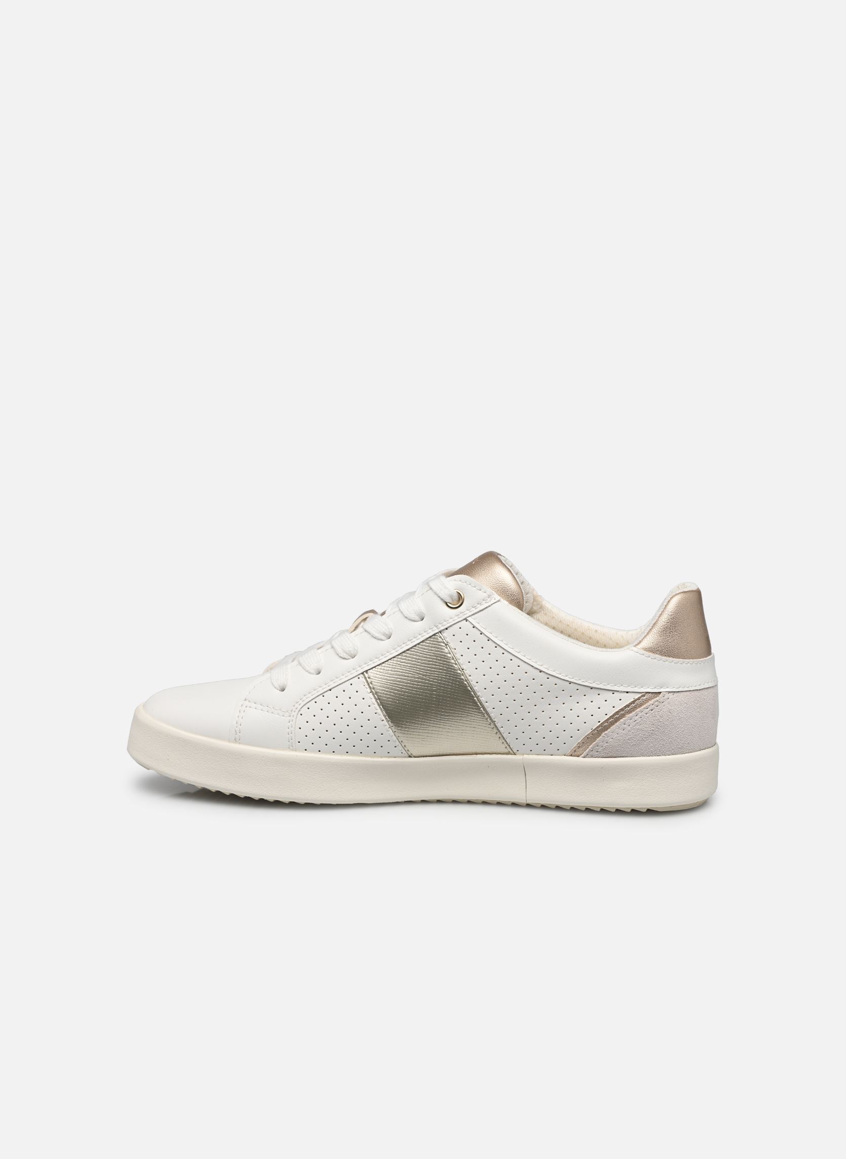 Niedrige Sneaker D BLOMIEE damen weiß Geox Niedrige Sneaker D BLOMIEE damen weiß BLANC / BLANC CASSÉ