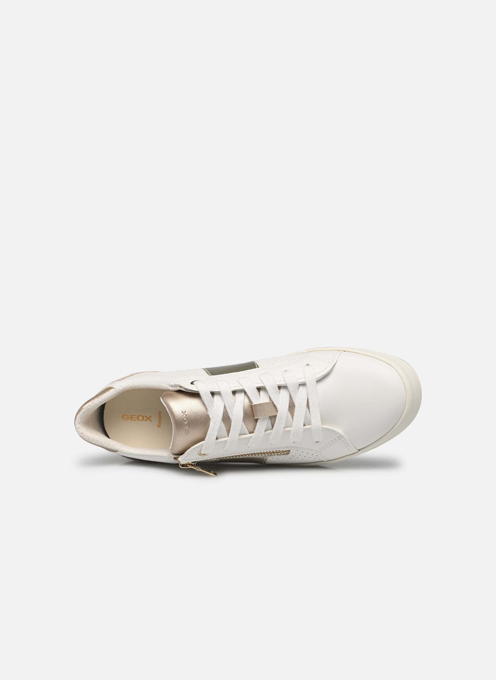 Niedrige Sneaker D BLOMIEE damen weiß Geox Niedrige Sneaker D BLOMIEE damen weiß BLANC / BLANC CASSÉ