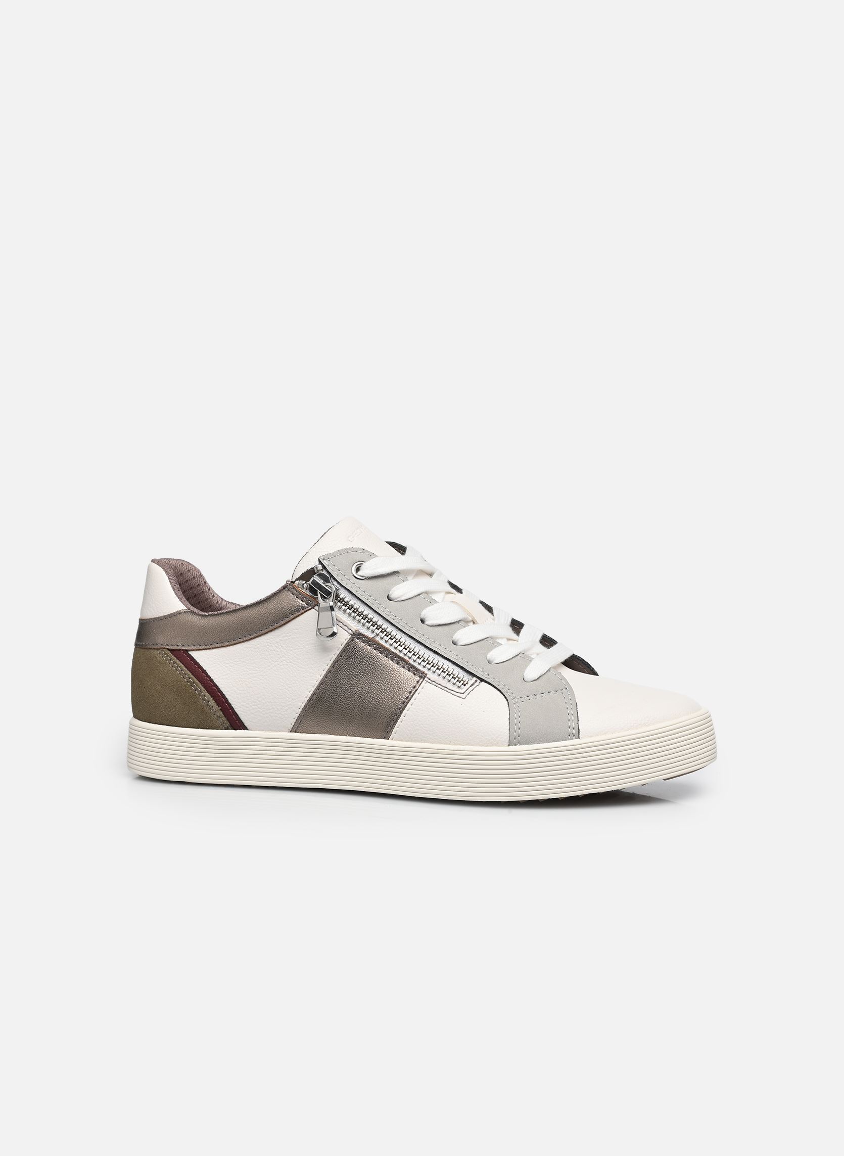Niedrige Sneaker D BLOMIEE damen mehrfarbig Geox Niedrige Sneaker D BLOMIEE damen mehrfarbig BLANC/SABLE
