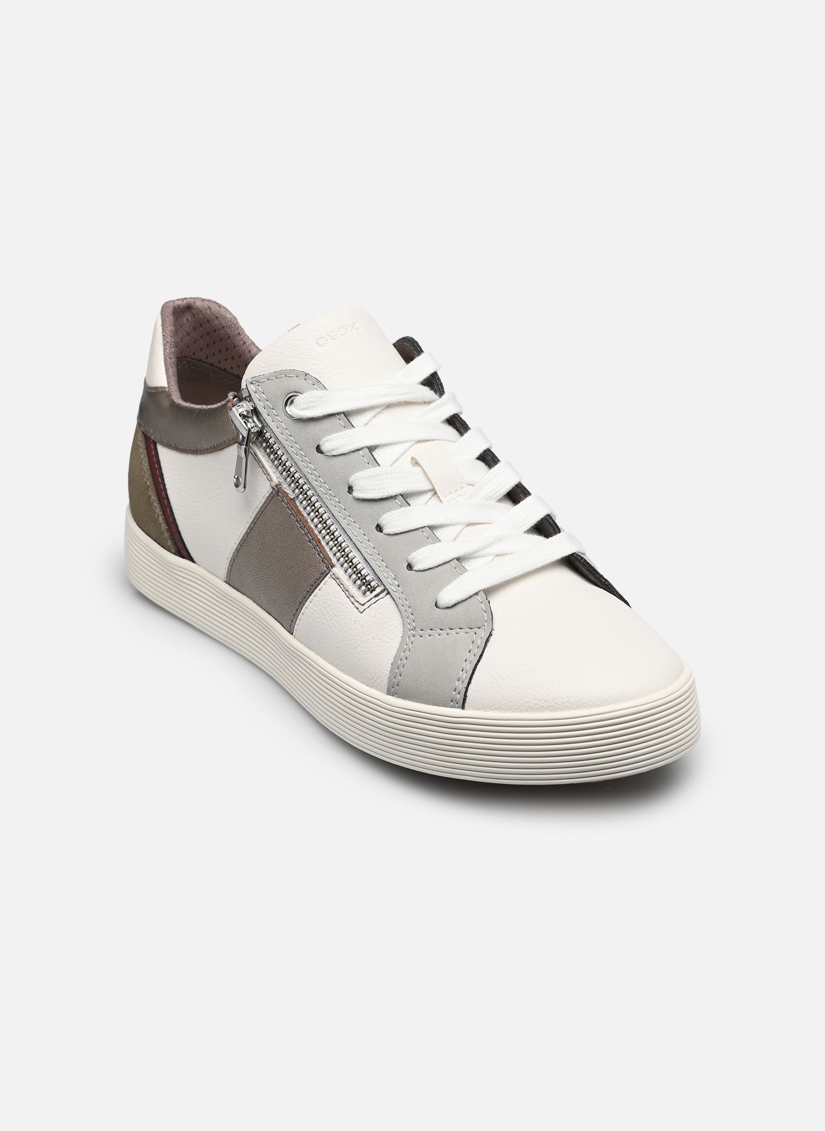 Niedrige Sneaker D BLOMIEE damen mehrfarbig Geox Niedrige Sneaker D BLOMIEE damen mehrfarbig BLANC/SABLE