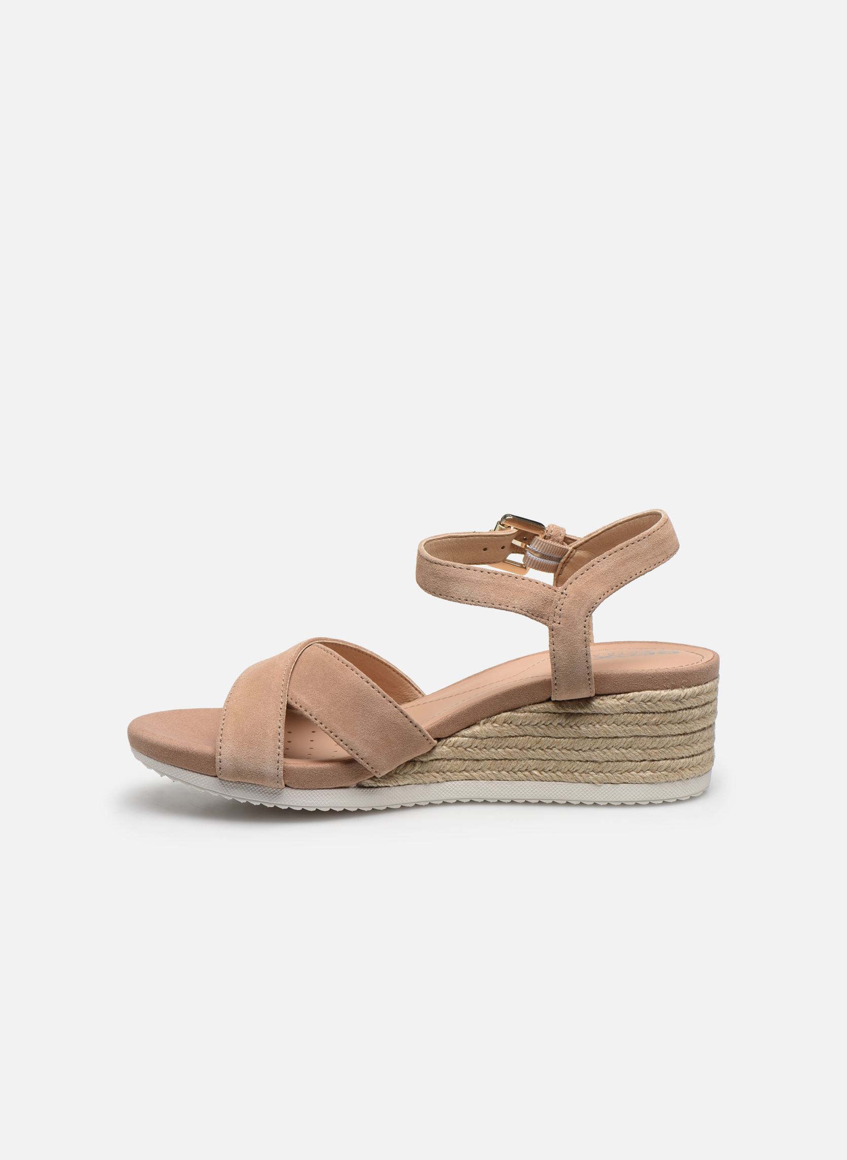 Sandalias y plataformas de cuña D ISCHIA CORDA D02HHC mujer beige Geox Sandalias y plataformas de cuña D ISCHIA CORDA D02HHC mujer beige Dk skin