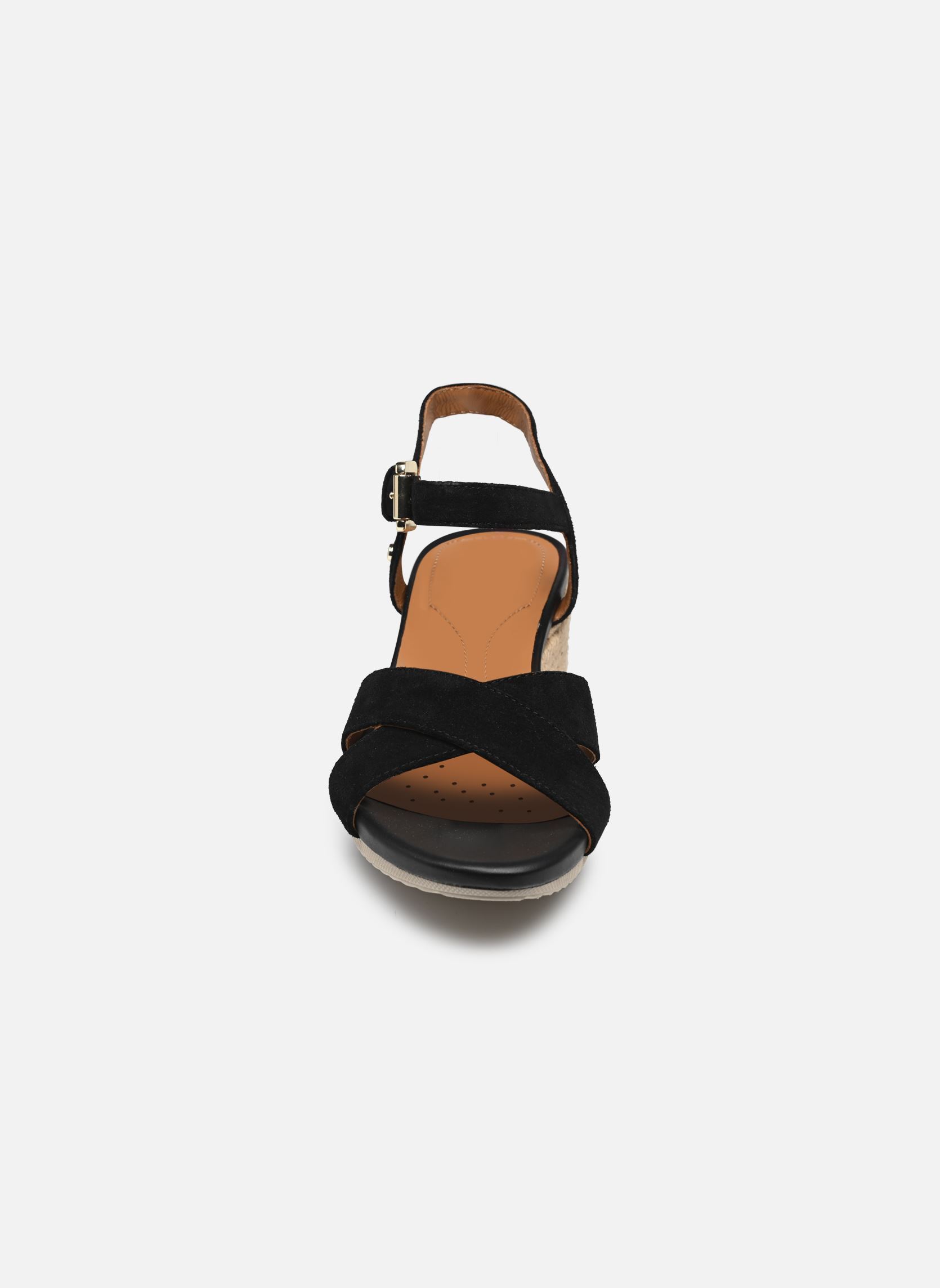Sandalias y plataformas de cuña D ISCHIA CORDA D02HHC mujer negro Geox Sandalias y plataformas de cuña D ISCHIA CORDA D02HHC mujer negro Noir
