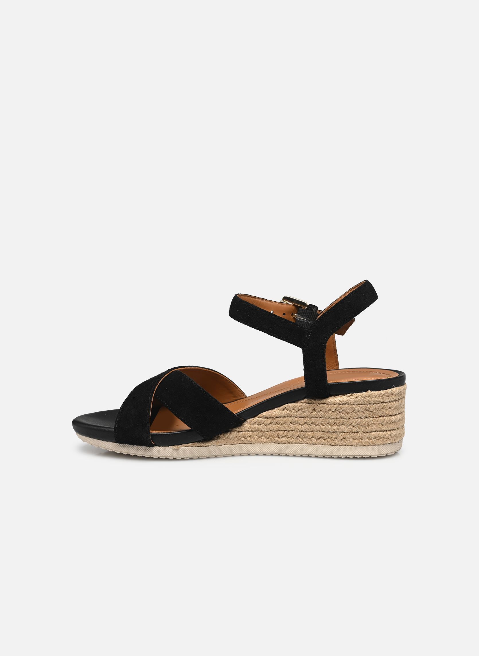 Sandalias y plataformas de cuña D ISCHIA CORDA D02HHC mujer negro Geox Sandalias y plataformas de cuña D ISCHIA CORDA D02HHC mujer negro Noir