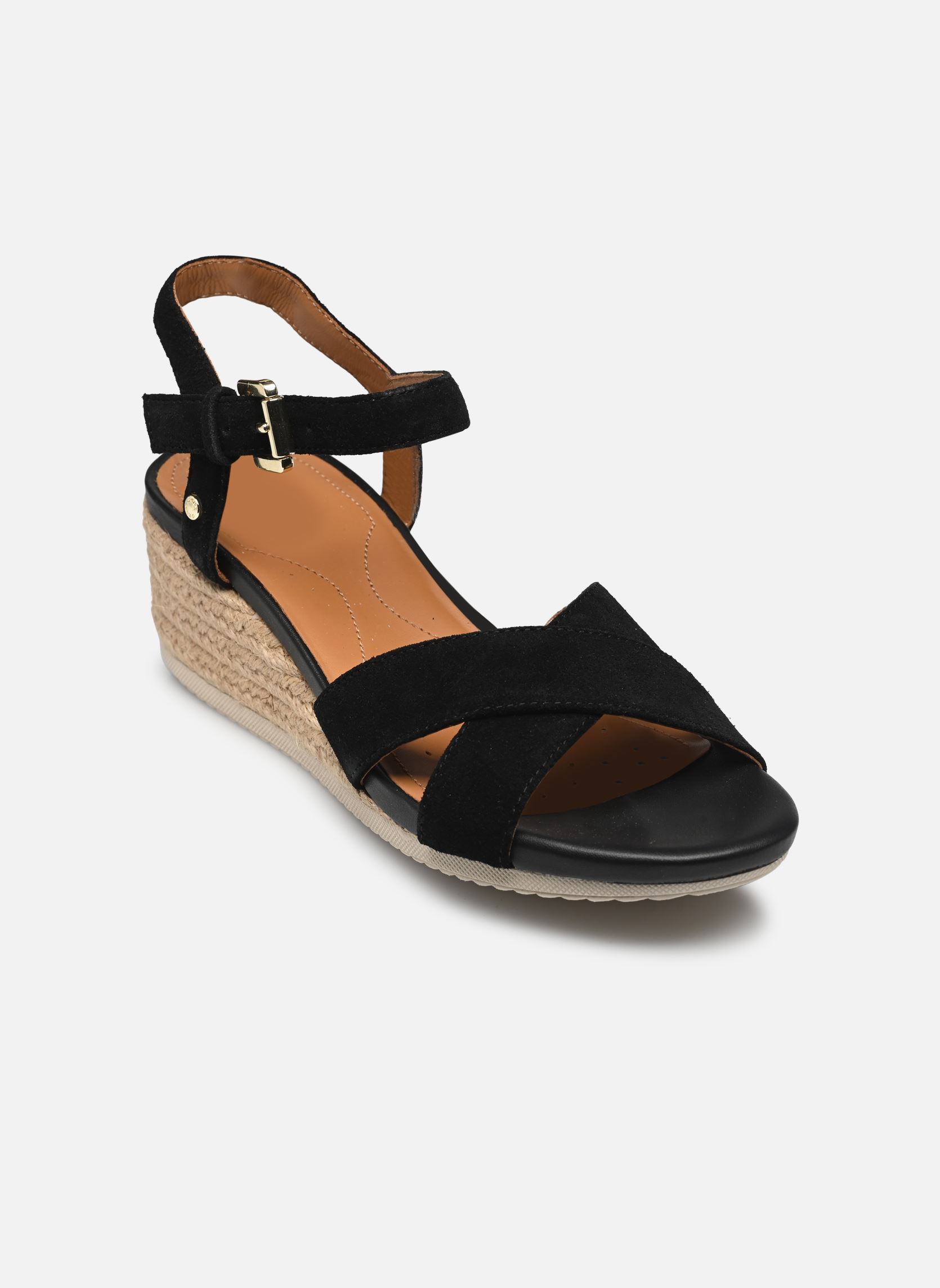Sandalias y plataformas de cuña D ISCHIA CORDA D02HHC mujer negro Geox Sandalias y plataformas de cuña D ISCHIA CORDA D02HHC mujer negro Noir