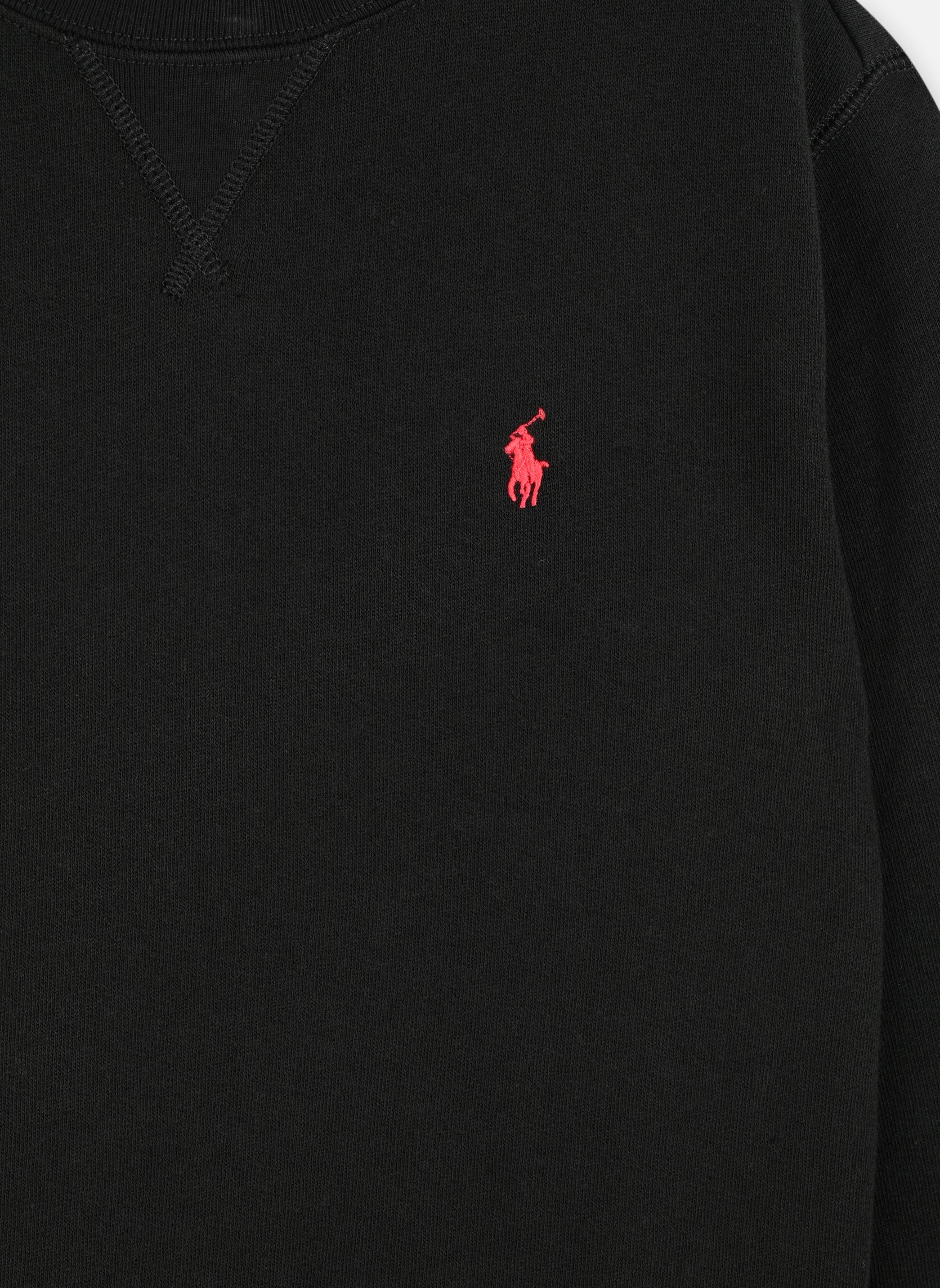 Sweats Sweat droit à signature brodée garçon noir Polo Ralph Lauren Sweats Sweat droit à signature brodée garçon noir POLO BLACK