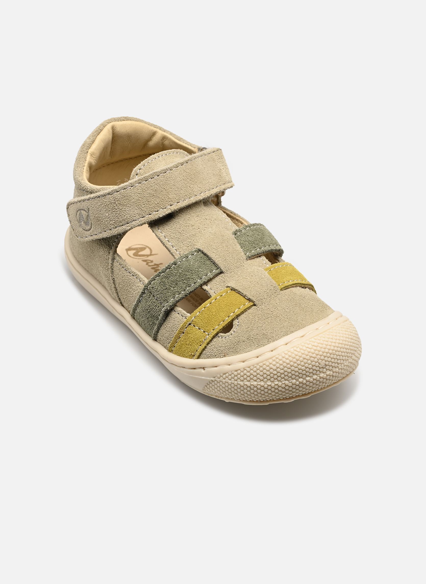 Sandalen Bede jongens beige Naturino Sandalen Bede jongens beige Suede Stone Citrus Olive