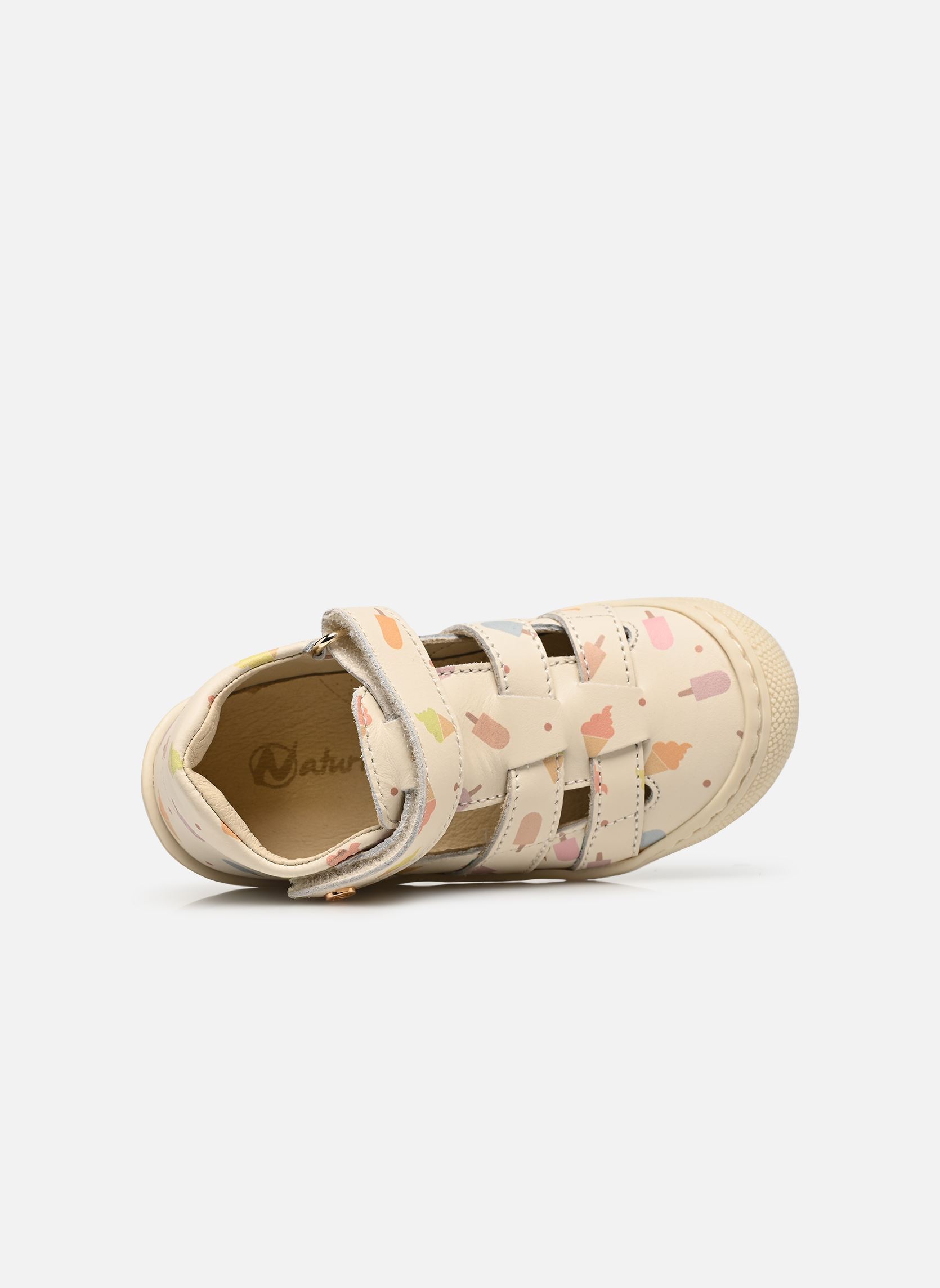 Sandalen Bede meisjes wit Naturino Sandalen Bede meisjes wit Calf Pr.Ice Cream Milk