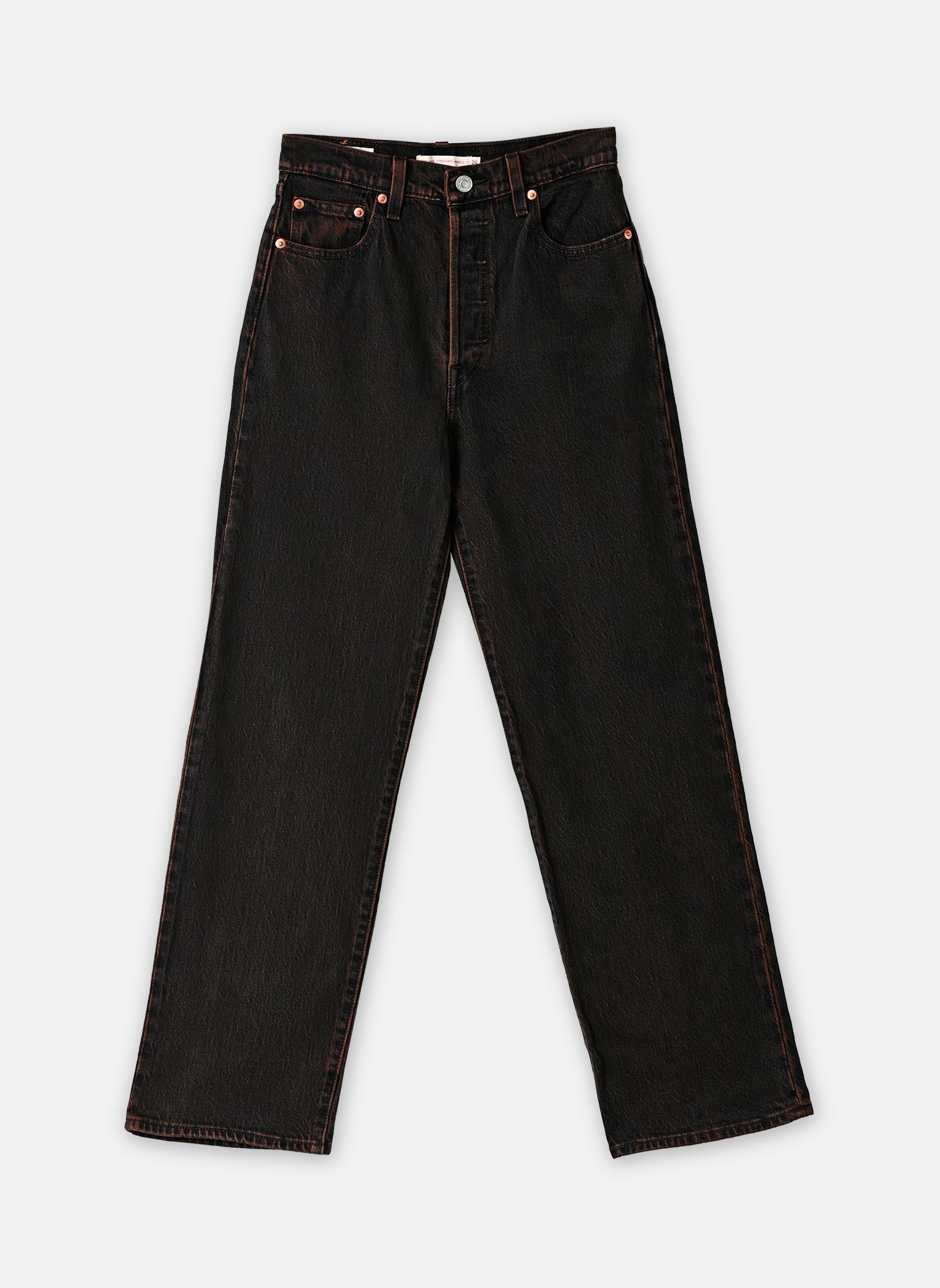 Straight Fit Jeans Jean droit Ribcage Straight Ankle damen schwarz Levi's Straight Fit Jeans Jean droit Ribcage Straight Ankle damen schwarz OVER A CUP STR
