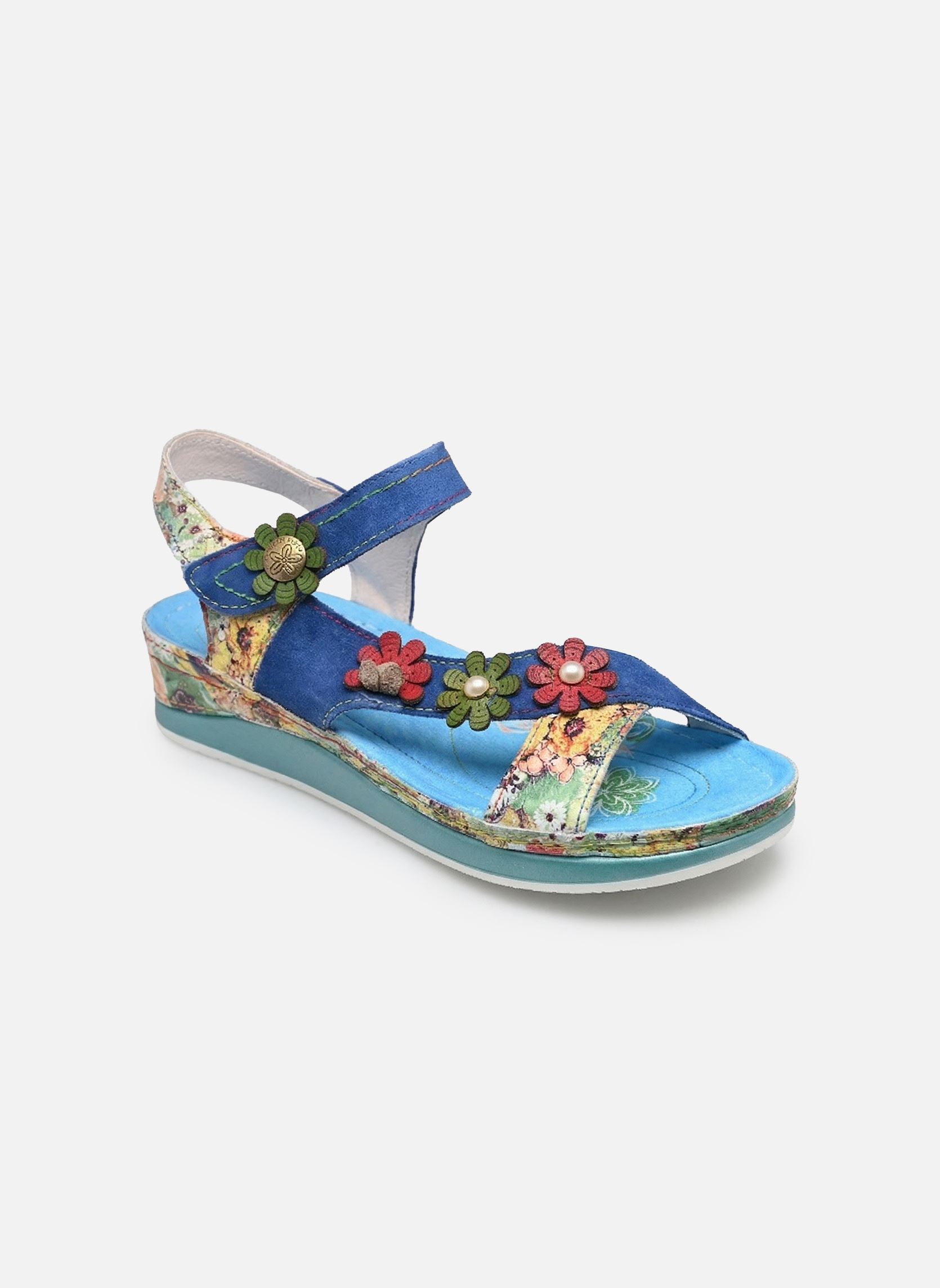 Sandales compensées et plateformes Brcuelo 81 femme bleu Laura Vita Sandales compensées et plateformes Brcuelo 81 femme bleu Indigo