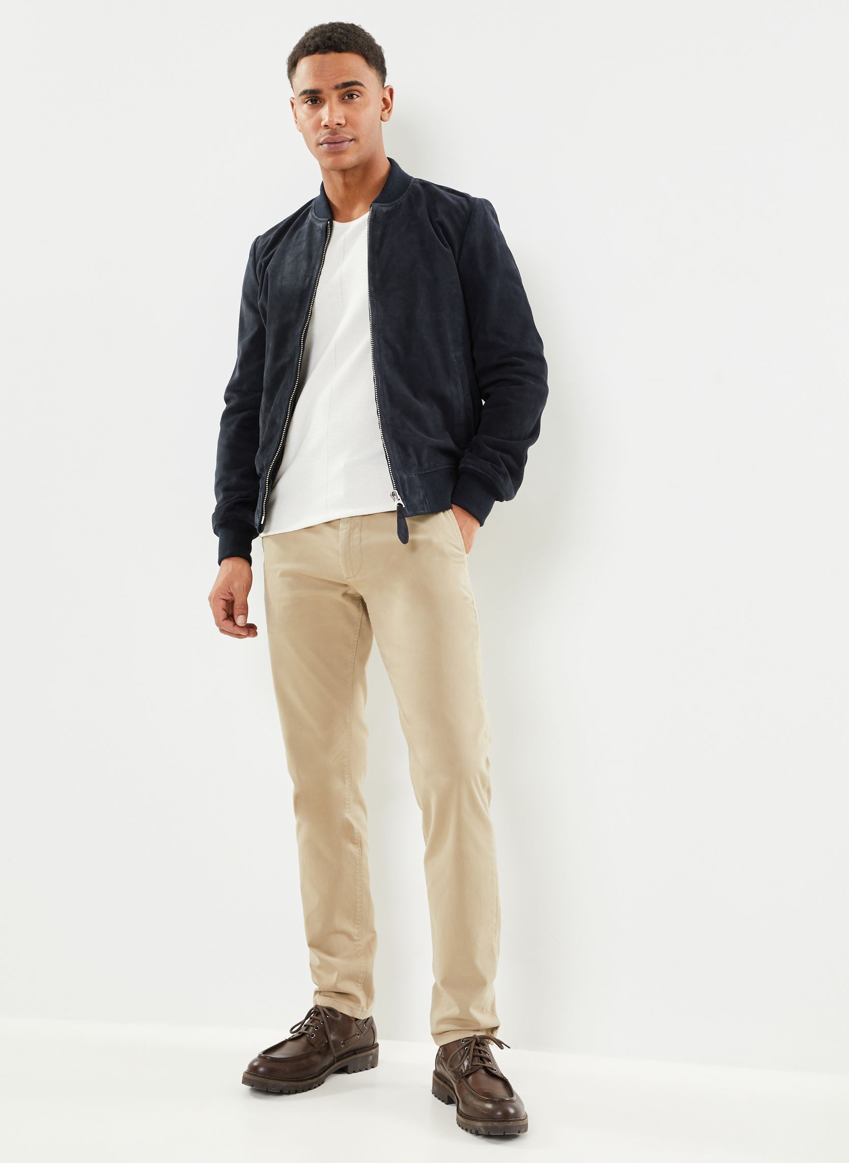 Jacken Bomber Casual Suede-LC300 herren blau Schott Jacken Bomber Casual Suede-LC300 herren blau NAVY