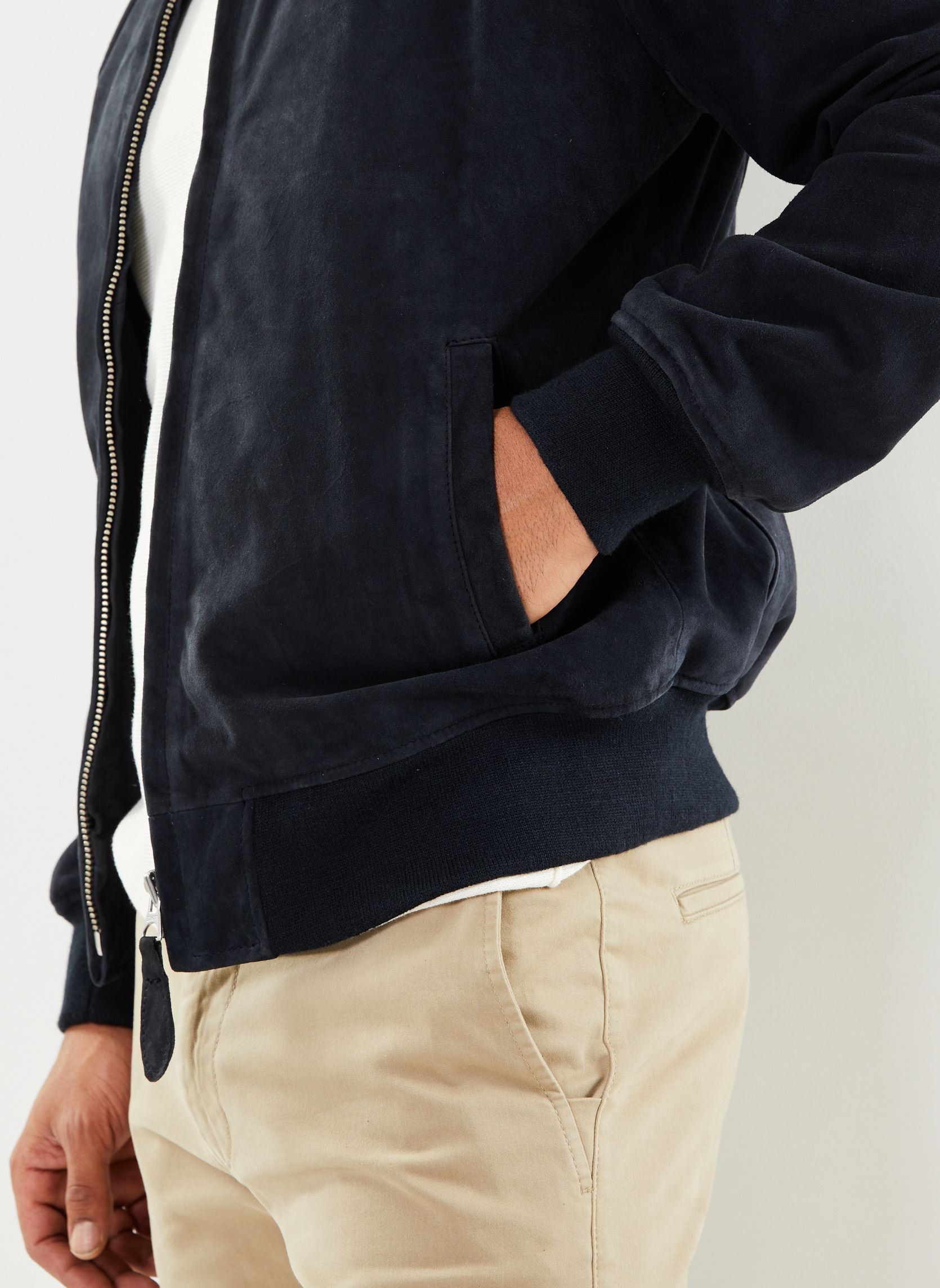 Jacken Bomber Casual Suede-LC300 herren blau Schott Jacken Bomber Casual Suede-LC300 herren blau NAVY