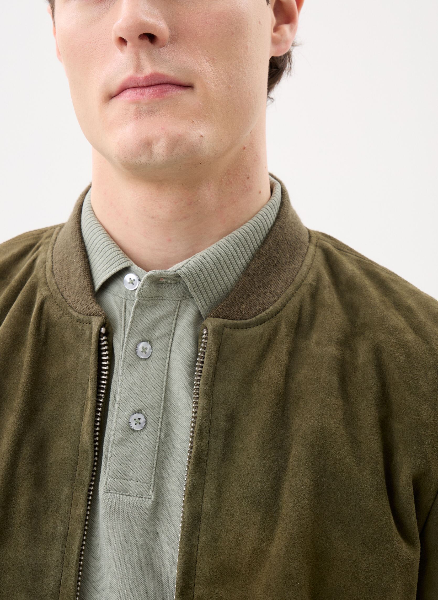 Vestes Bomber Casual Suede-LC300 homme vert Schott Vestes Bomber Casual Suede-LC300 homme vert KAKI