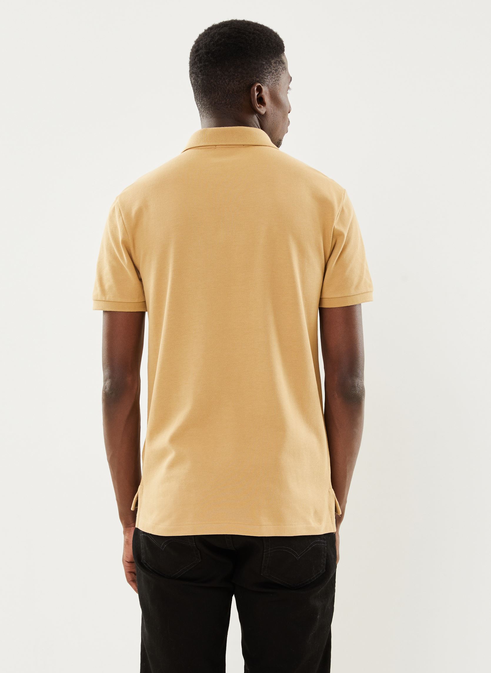 Polos Polo cintré en coton piqué 710536856 homme beige Polo Ralph Lauren Polos Polo cintré en coton piqué 710536856 homme beige CAFE TANC8176