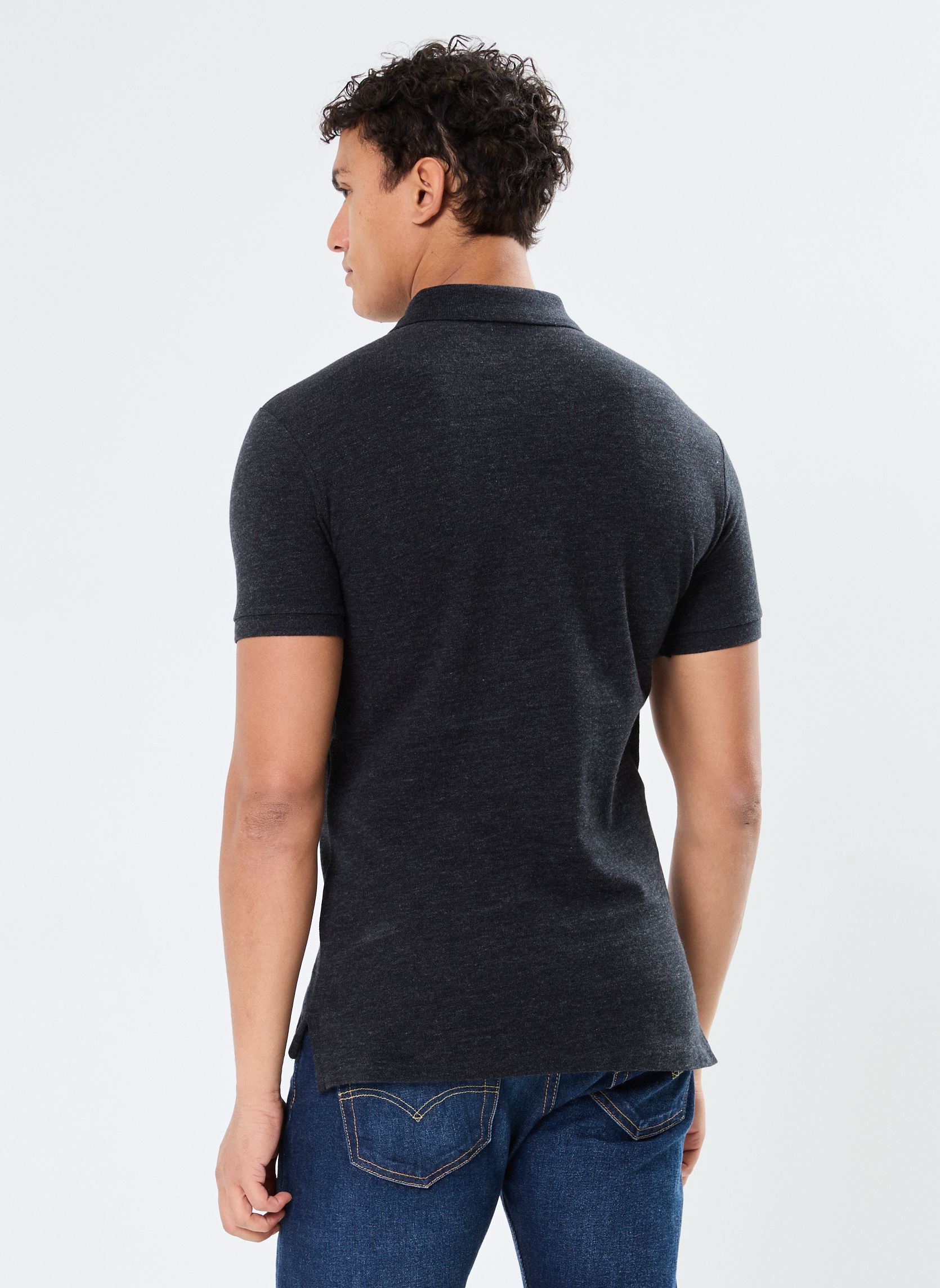 Polos Polo cintré en coton piqué 710536856 homme noir Polo Ralph Lauren Polos Polo cintré en coton piqué 710536856 homme noir BLACK MARL HEATHER