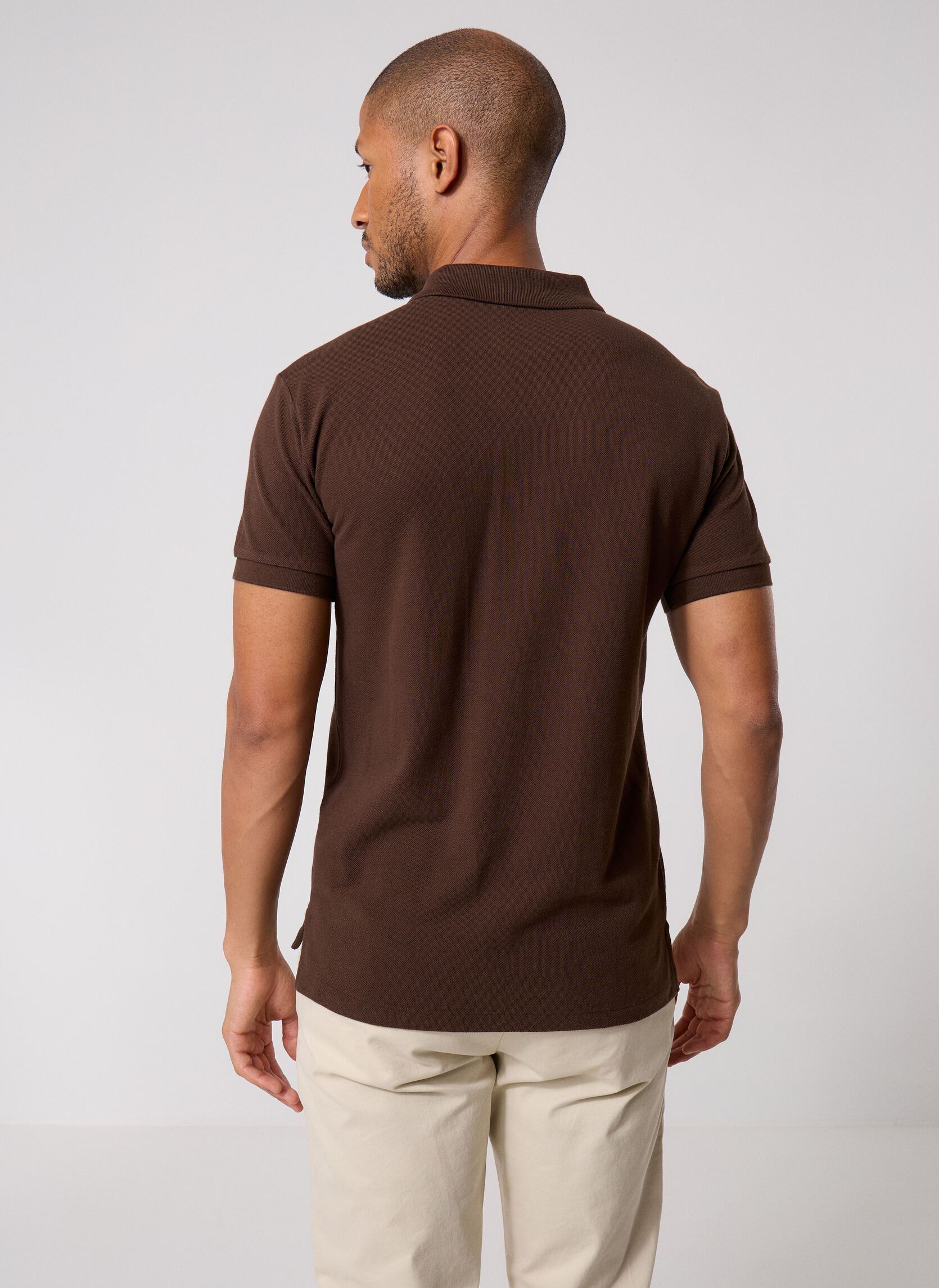 Poloshirts Polo cintré en coton piqué 710536856 herren braun Polo Ralph Lauren Poloshirts Polo cintré en coton piqué 710536856 herren braun NUTMEG BROWN/C8663