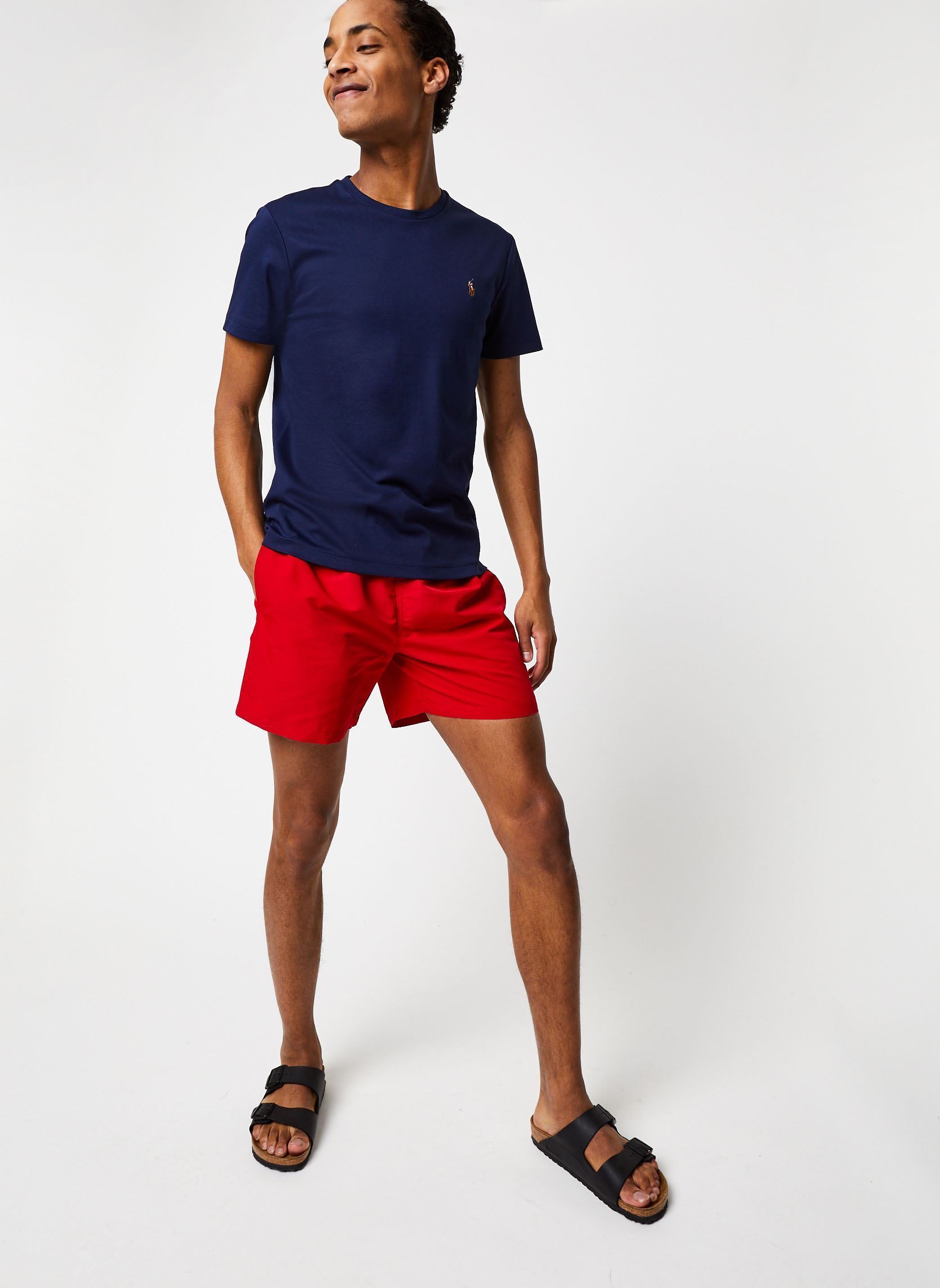 Tee-shirts T-Shirt Coupe Ajustée En Coton Doux 7107 homme bleu Polo Ralph Lauren Tee-shirts T-Shirt Coupe Ajustée En Coton Doux 7107 homme bleu French Navy