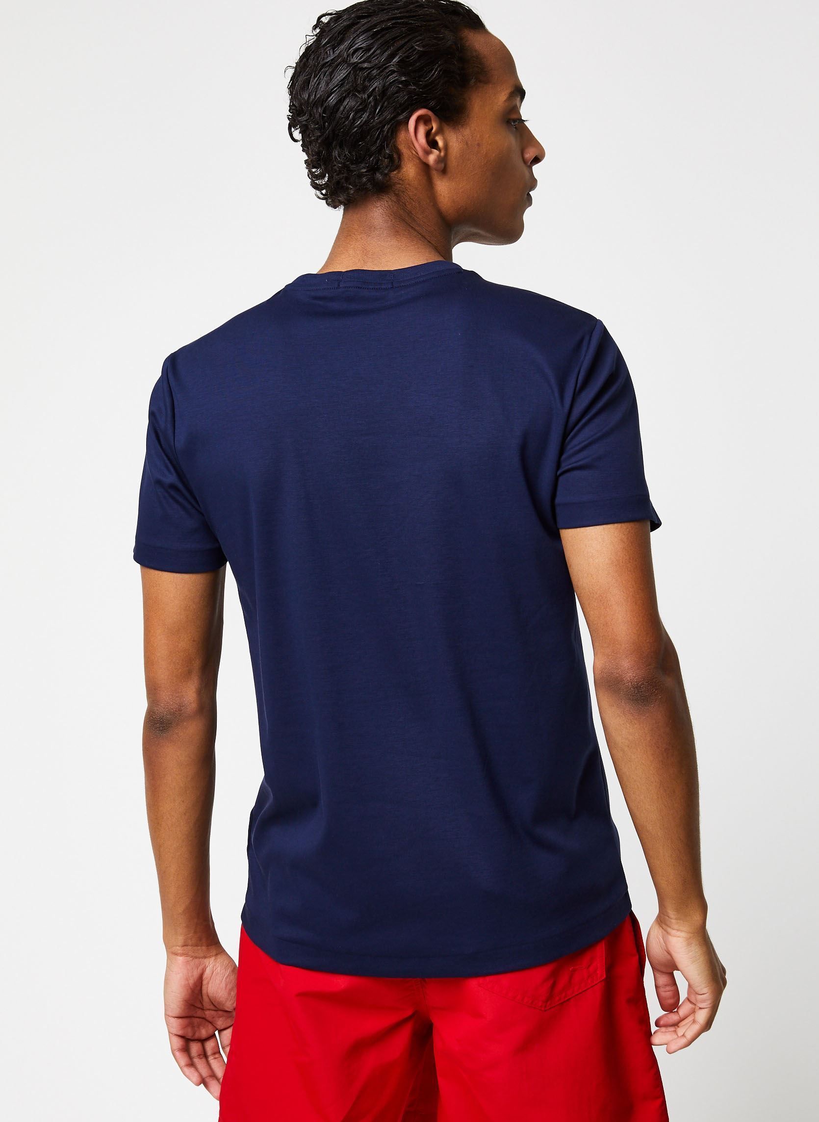 Tee-shirts T-Shirt Coupe Ajustée En Coton Doux 7107 homme bleu Polo Ralph Lauren Tee-shirts T-Shirt Coupe Ajustée En Coton Doux 7107 homme bleu French Navy
