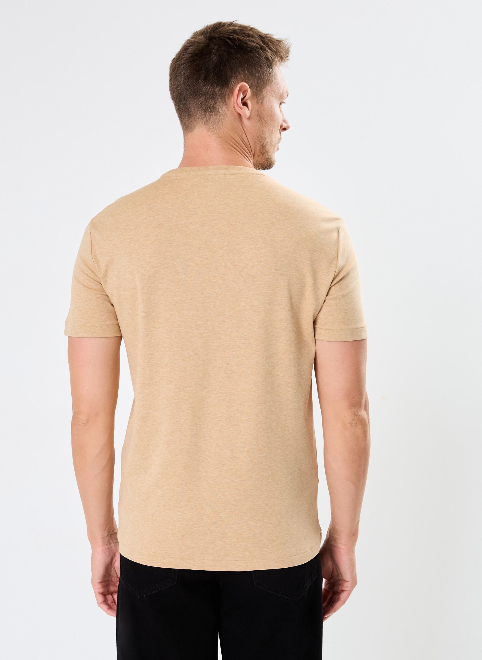 Tee-shirts T-Shirt Coupe Ajustée En Coton Doux 7107 homme beige Polo Ralph Lauren Tee-shirts T-Shirt Coupe Ajustée En Coton Doux 7107 homme beige CLASSIC CAMEL HEATHER