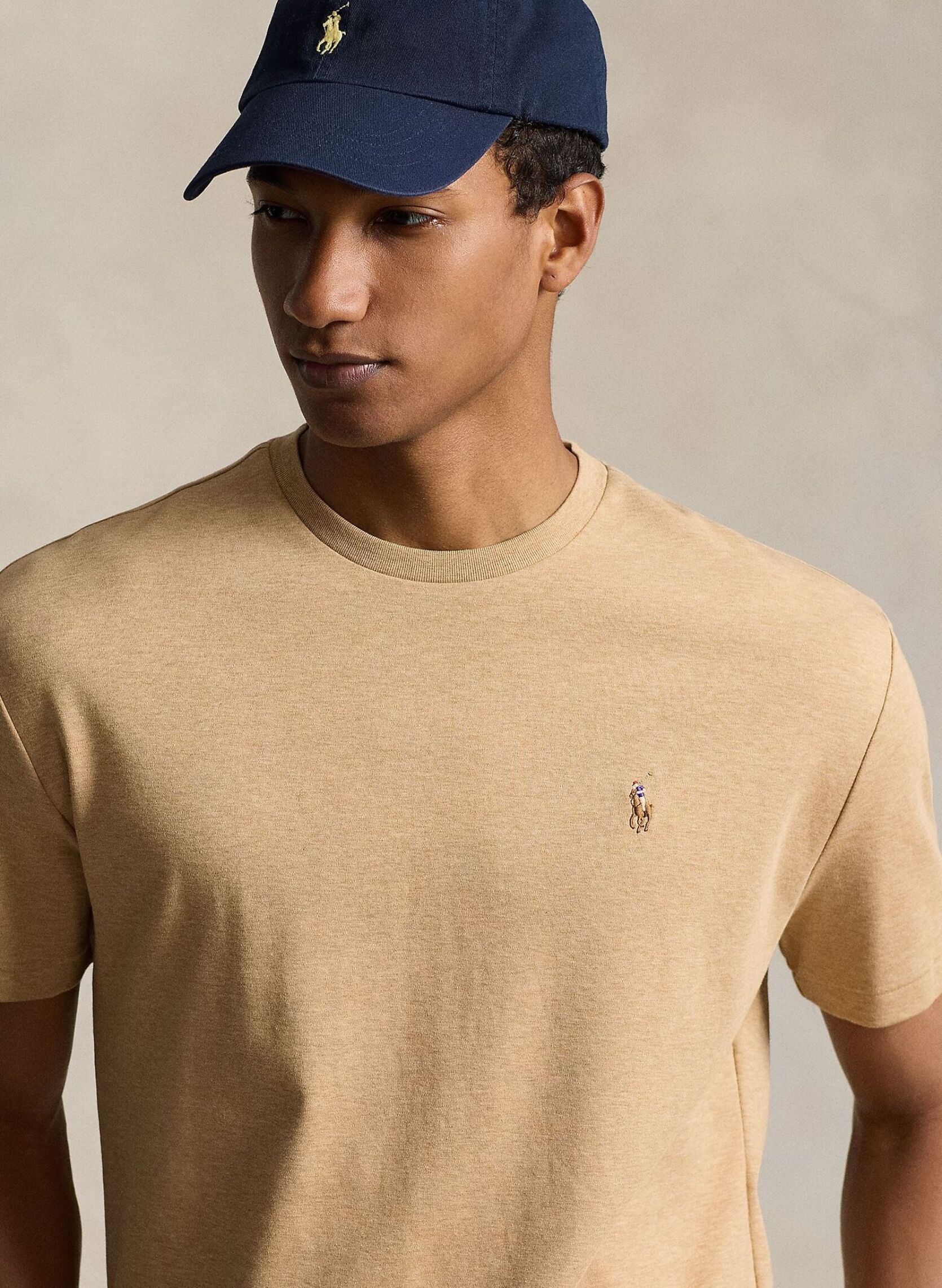 Tee-shirts T-Shirt Coupe Ajustée En Coton Doux 7107 homme beige Polo Ralph Lauren Tee-shirts T-Shirt Coupe Ajustée En Coton Doux 7107 homme beige CLASSIC CAMEL HEATHER