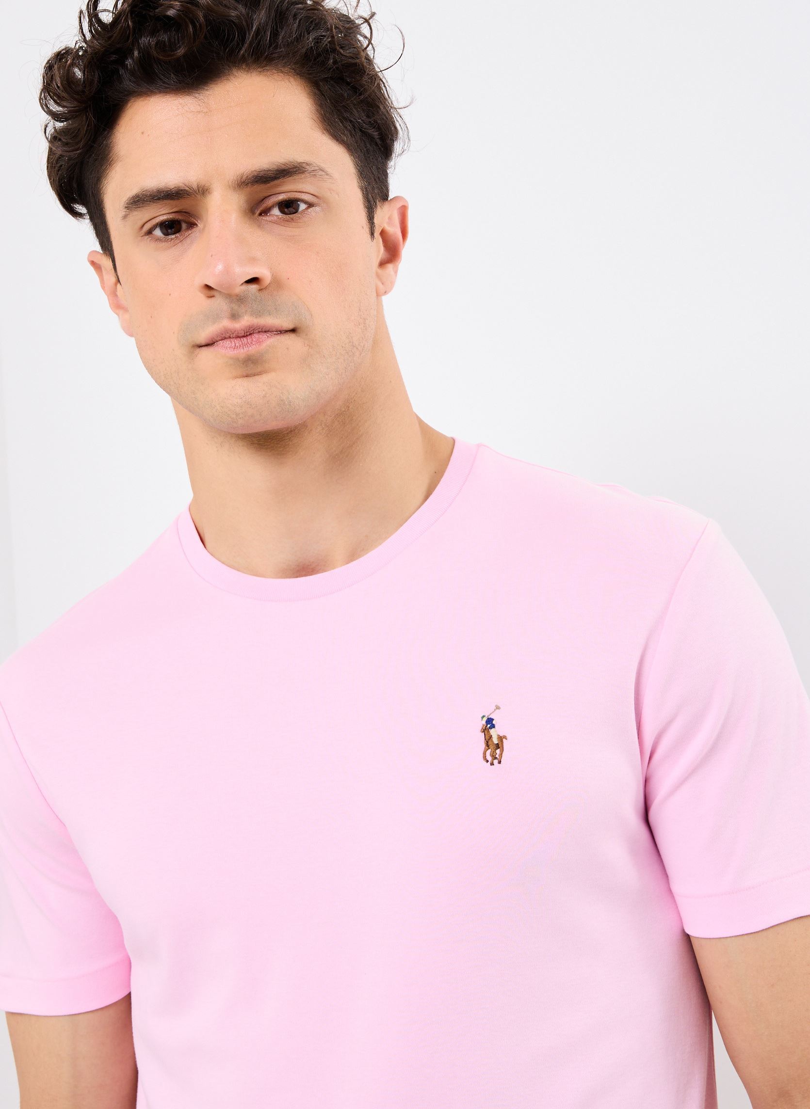 Tee-shirts T-Shirt Coupe Ajustée En Coton Doux 7107 homme rose Polo Ralph Lauren Tee-shirts T-Shirt Coupe Ajustée En Coton Doux 7107 homme rose CARMEL PINK