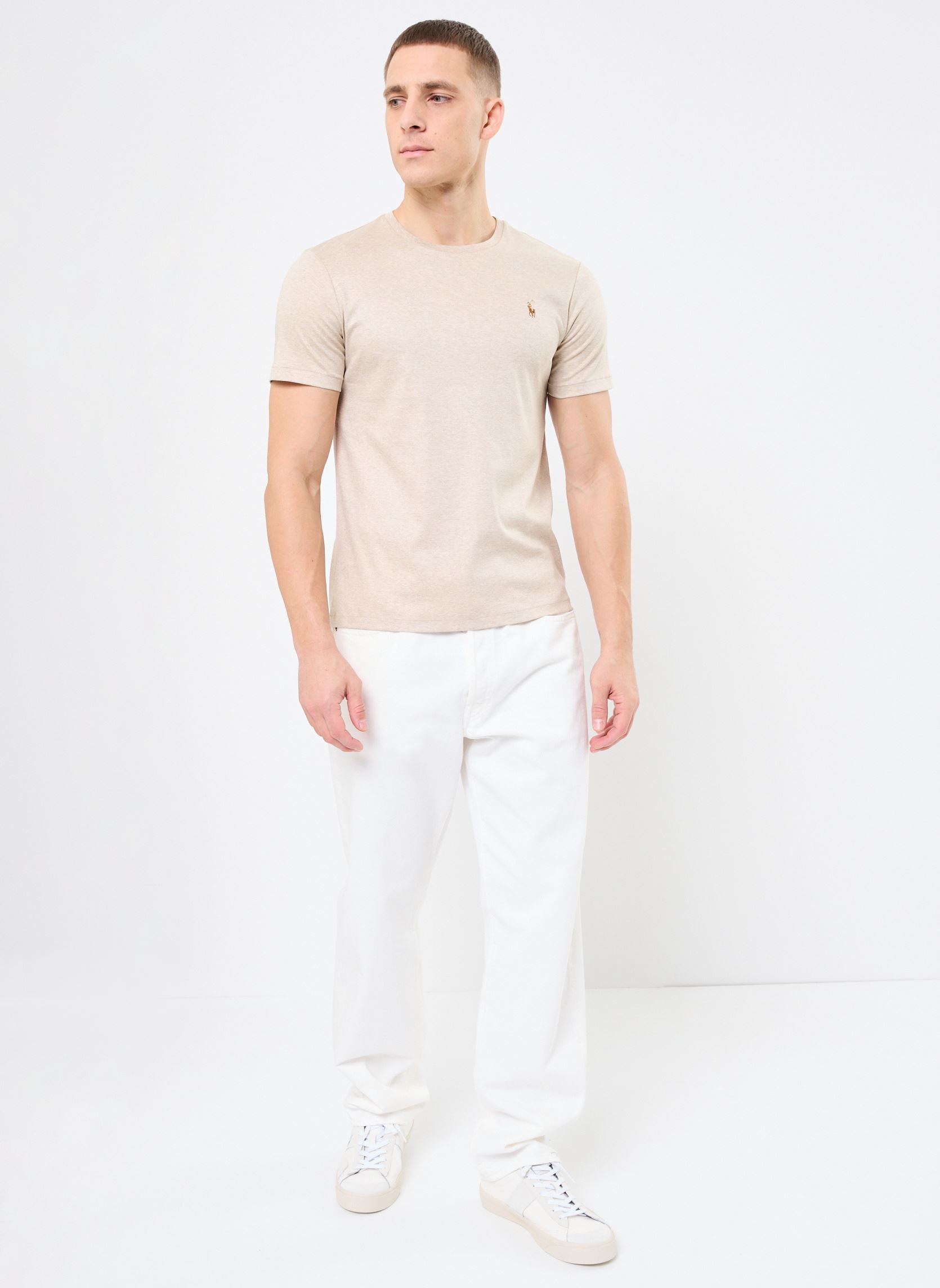 T-shirts T-Shirt Coupe Ajustée En Coton Doux 7107 heren beige Polo Ralph Lauren T-shirts T-Shirt Coupe Ajustée En Coton Doux 7107 heren beige EXPEDITION DUNE HEATHER