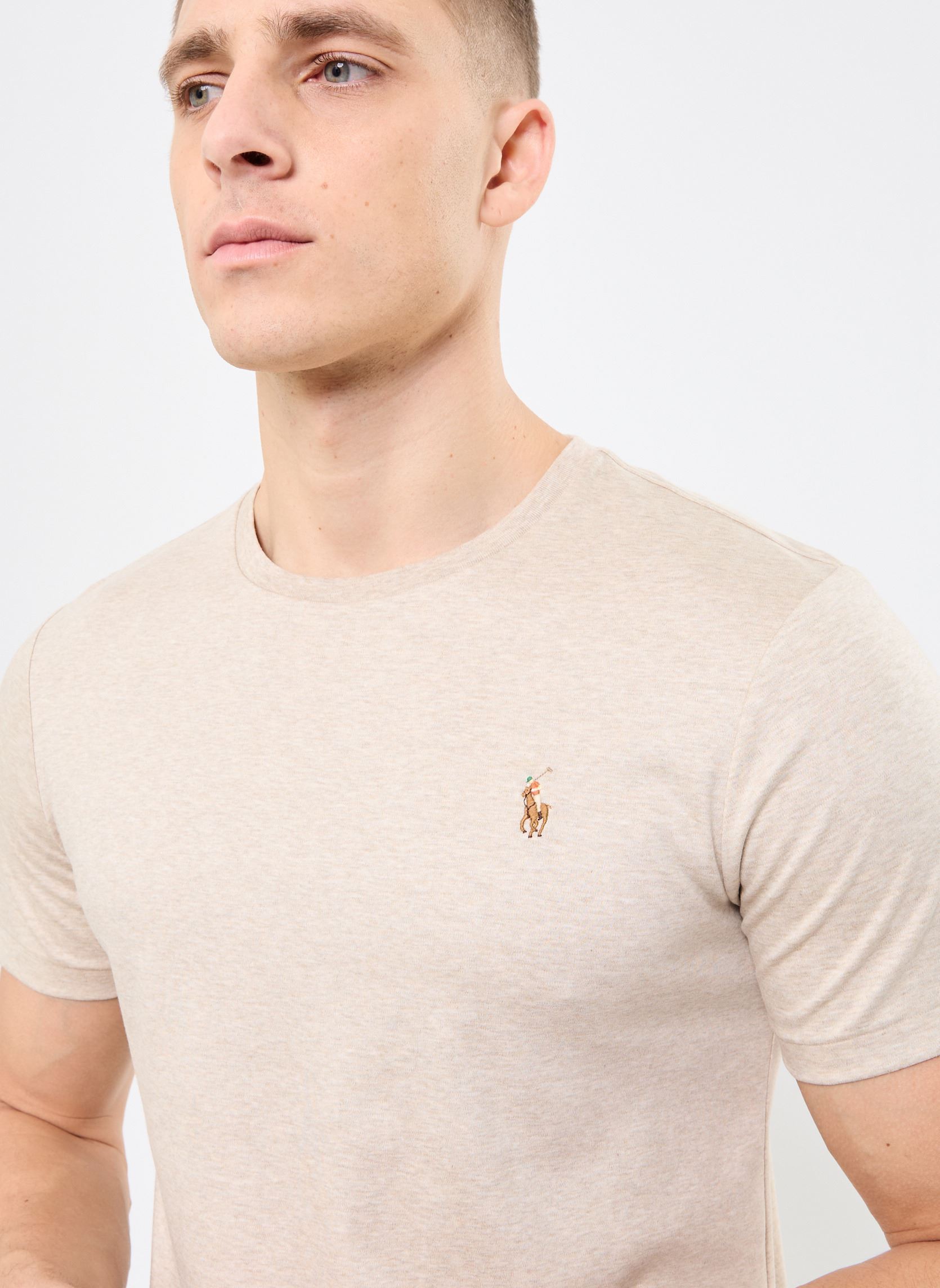 T-shirts T-Shirt Coupe Ajustée En Coton Doux 7107 heren beige Polo Ralph Lauren T-shirts T-Shirt Coupe Ajustée En Coton Doux 7107 heren beige EXPEDITION DUNE HEATHER